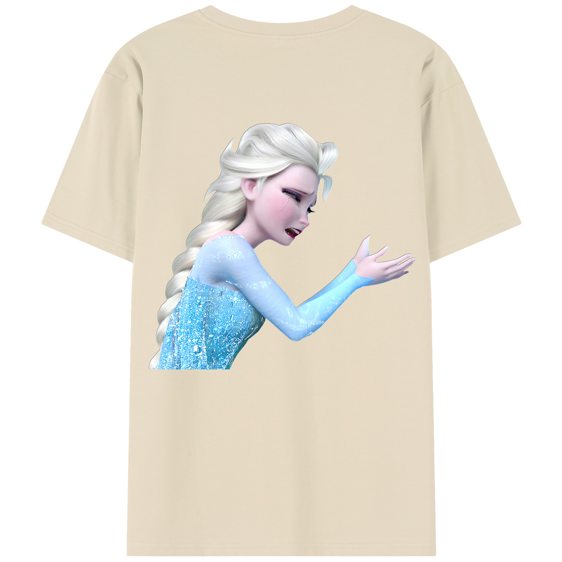 （画像用） アナと雪の女王 アンナ エルサ Frozen Anna Elsa 綿100％半袖Tシャツ（背面プリント）