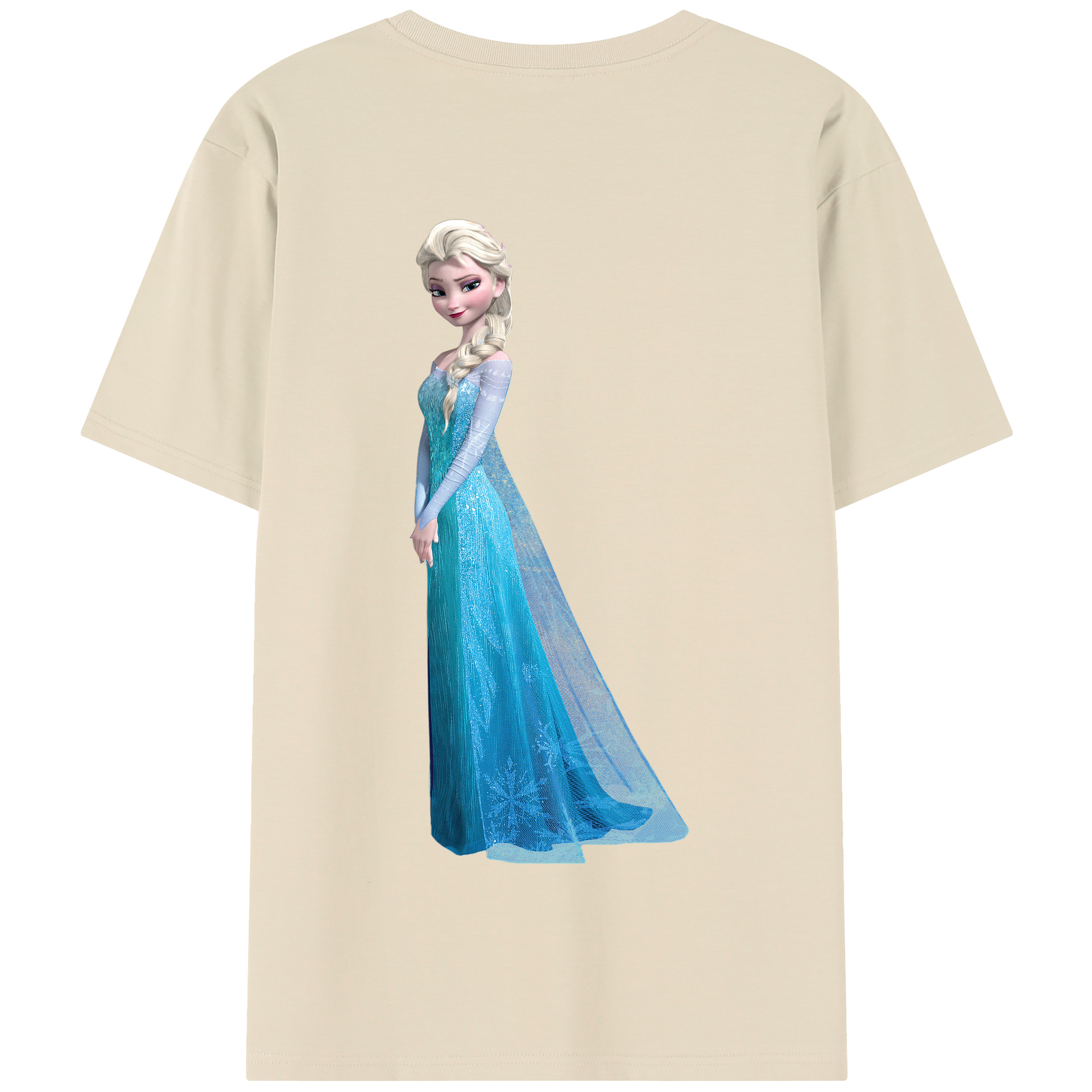 （画像用） アナと雪の女王 アンナ エルサ Frozen Anna Elsa 綿100％半袖Tシャツ（背面プリント）