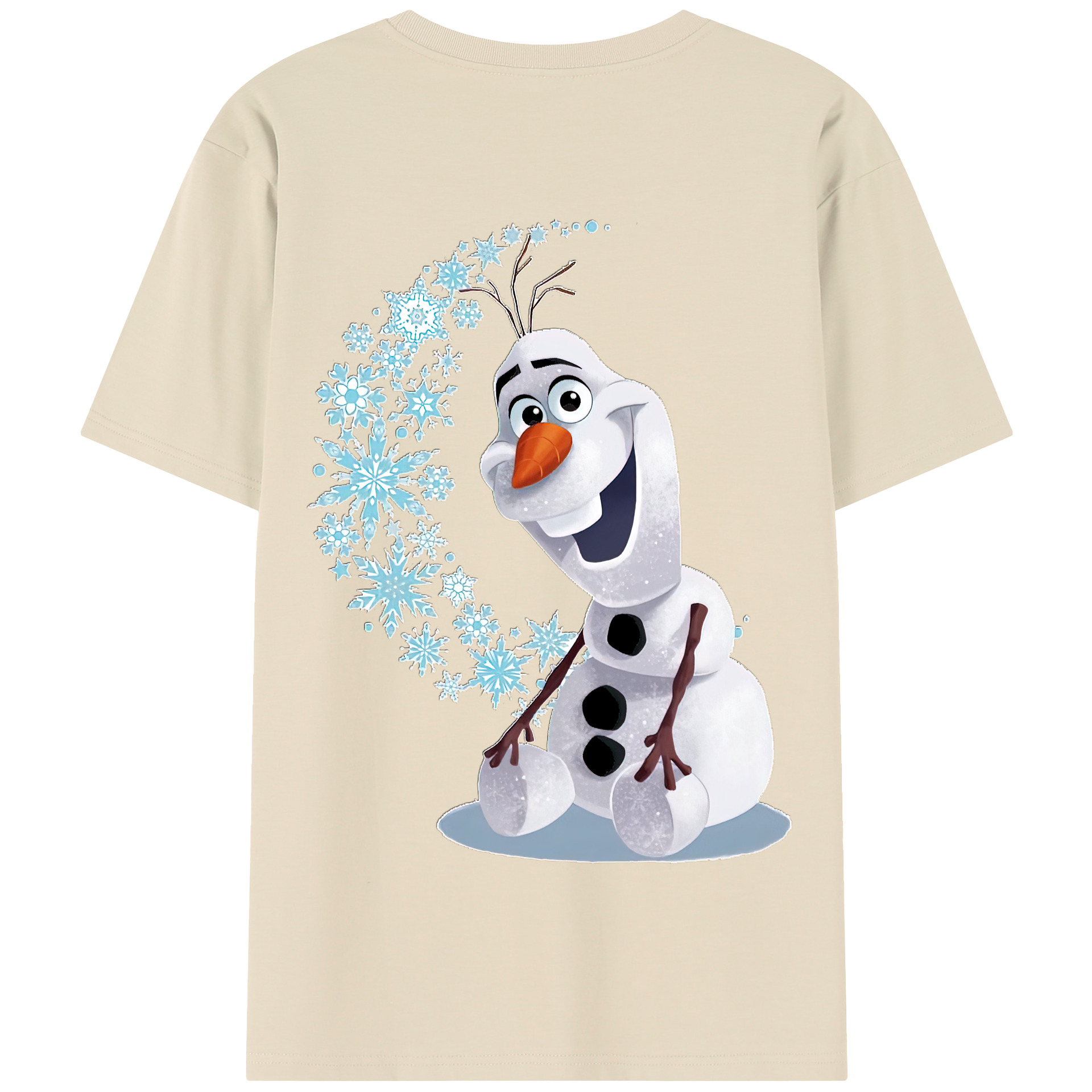 （画像用） アナと雪の女王 アンナ エルサ Frozen Anna Elsa 綿100％半袖Tシャツ（背面プリント）