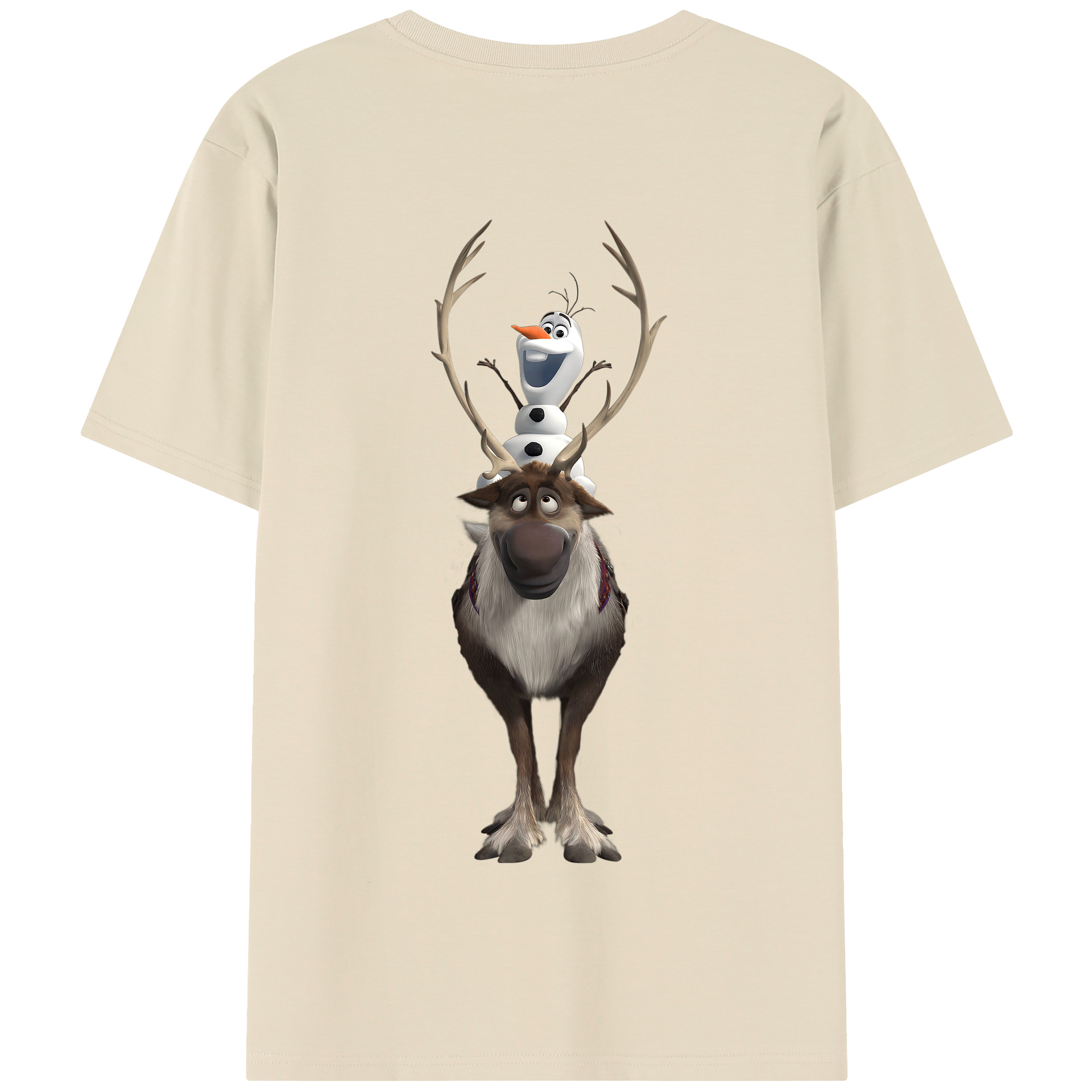 （画像用） アナと雪の女王 アンナ エルサ Frozen Anna Elsa 綿100％半袖Tシャツ（背面プリント）