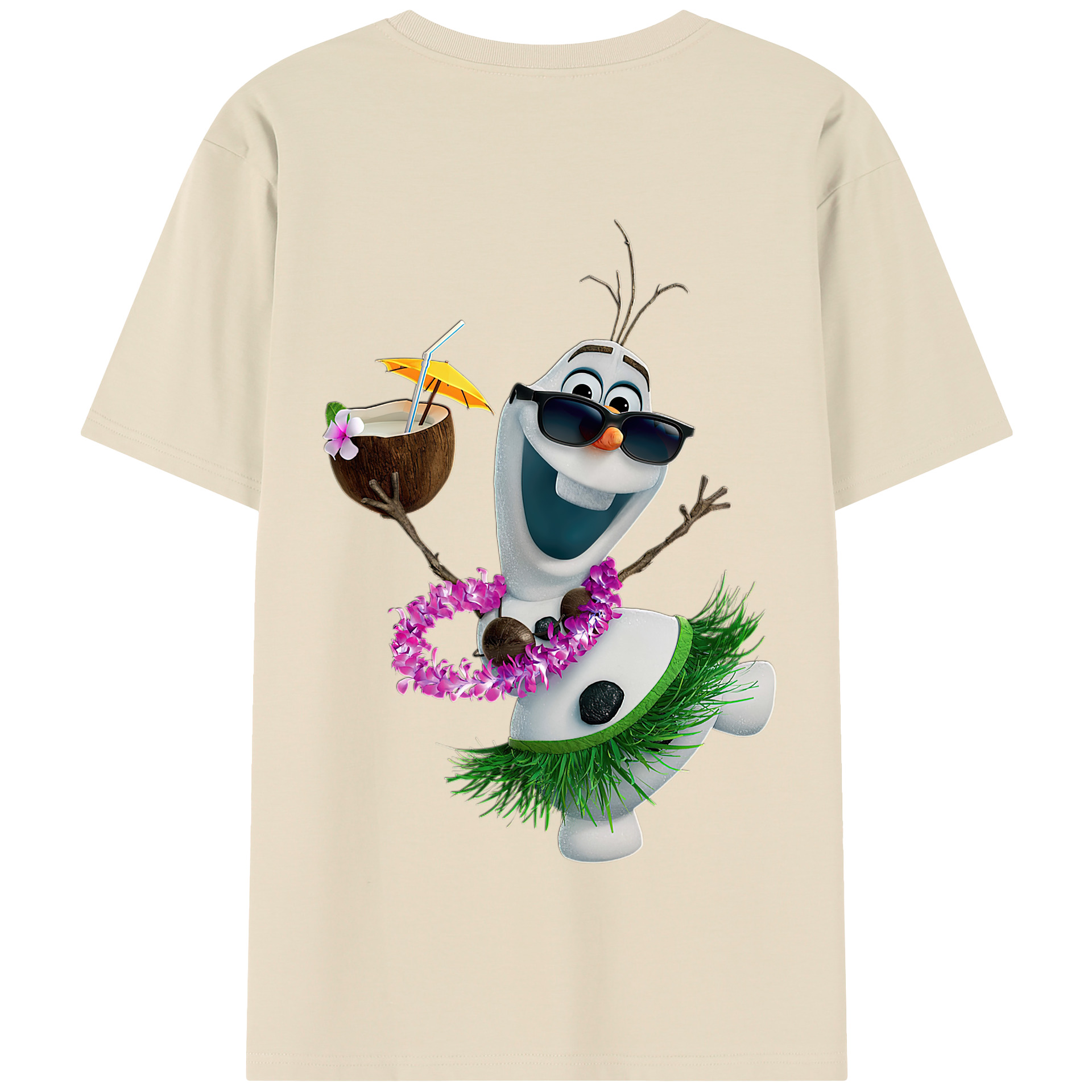 （画像用） アナと雪の女王 アンナ エルサ Frozen Anna Elsa 綿100％半袖Tシャツ（背面プリント）