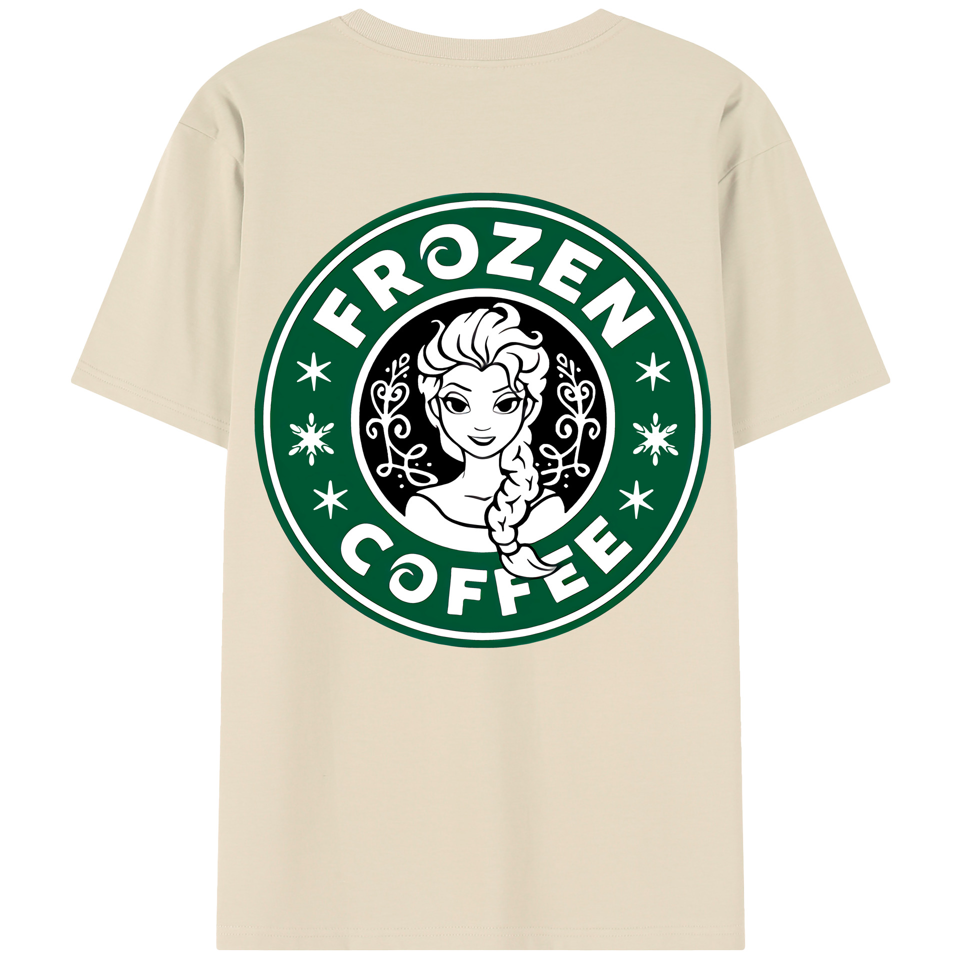 （画像用） アナと雪の女王 アンナ エルサ Frozen Anna Elsa 綿100％半袖Tシャツ（背面プリント）