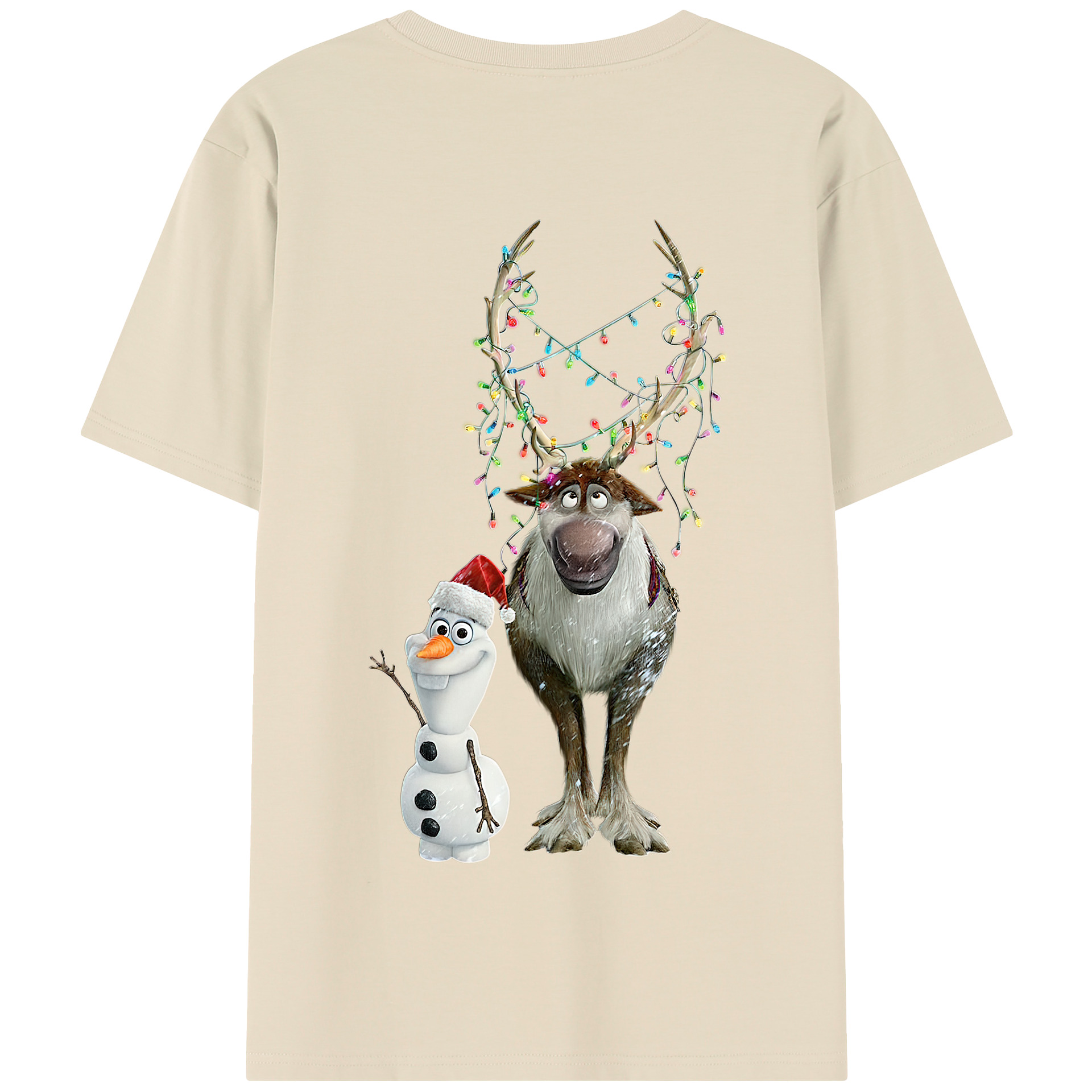 （画像用） アナと雪の女王 アンナ エルサ Frozen Anna Elsa 綿100％半袖Tシャツ（背面プリント）