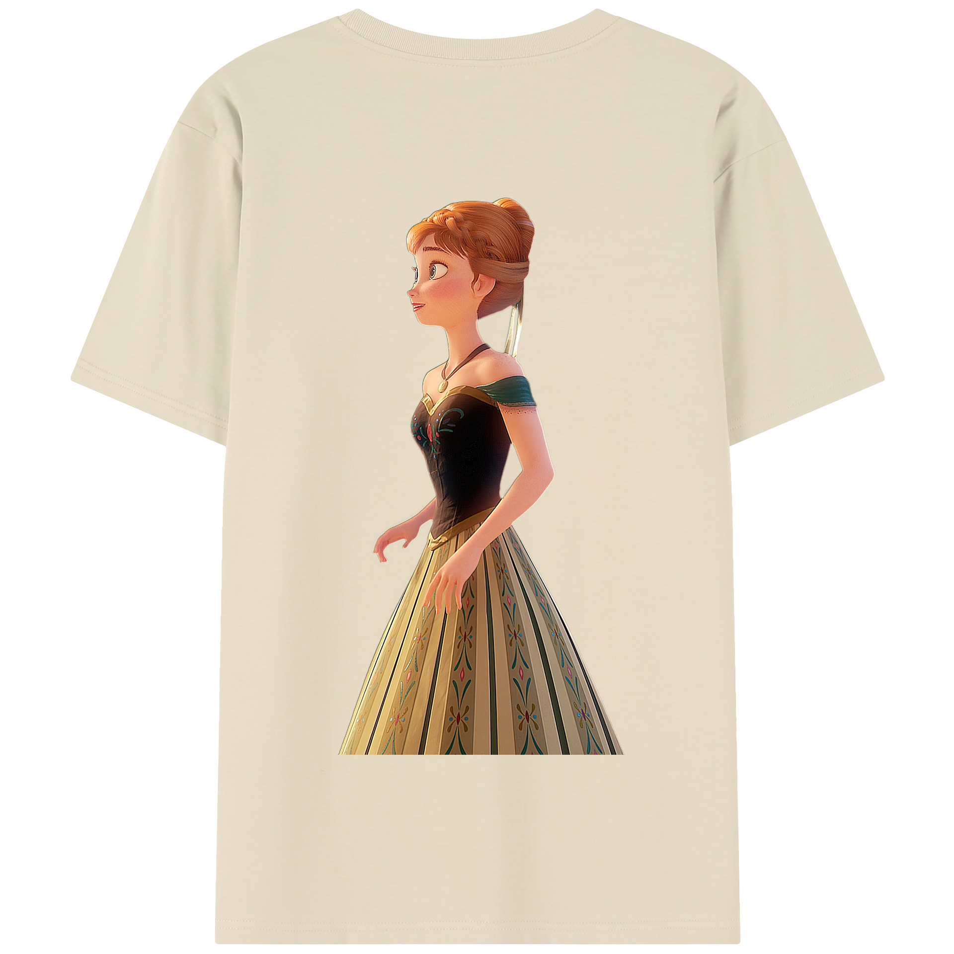 （画像用） アナと雪の女王 アンナ エルサ Frozen Anna Elsa 綿100％半袖Tシャツ（背面プリント）