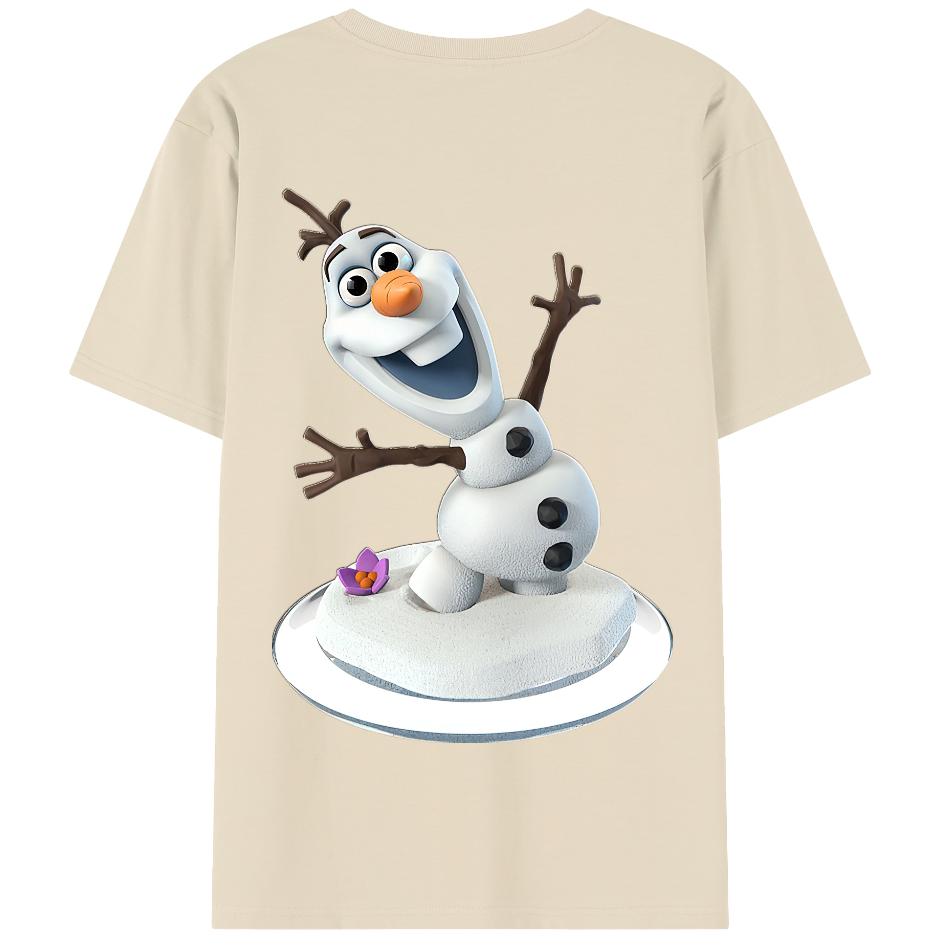 （画像用） アナと雪の女王 アンナ エルサ Frozen Anna Elsa 綿100％半袖Tシャツ（背面プリント）