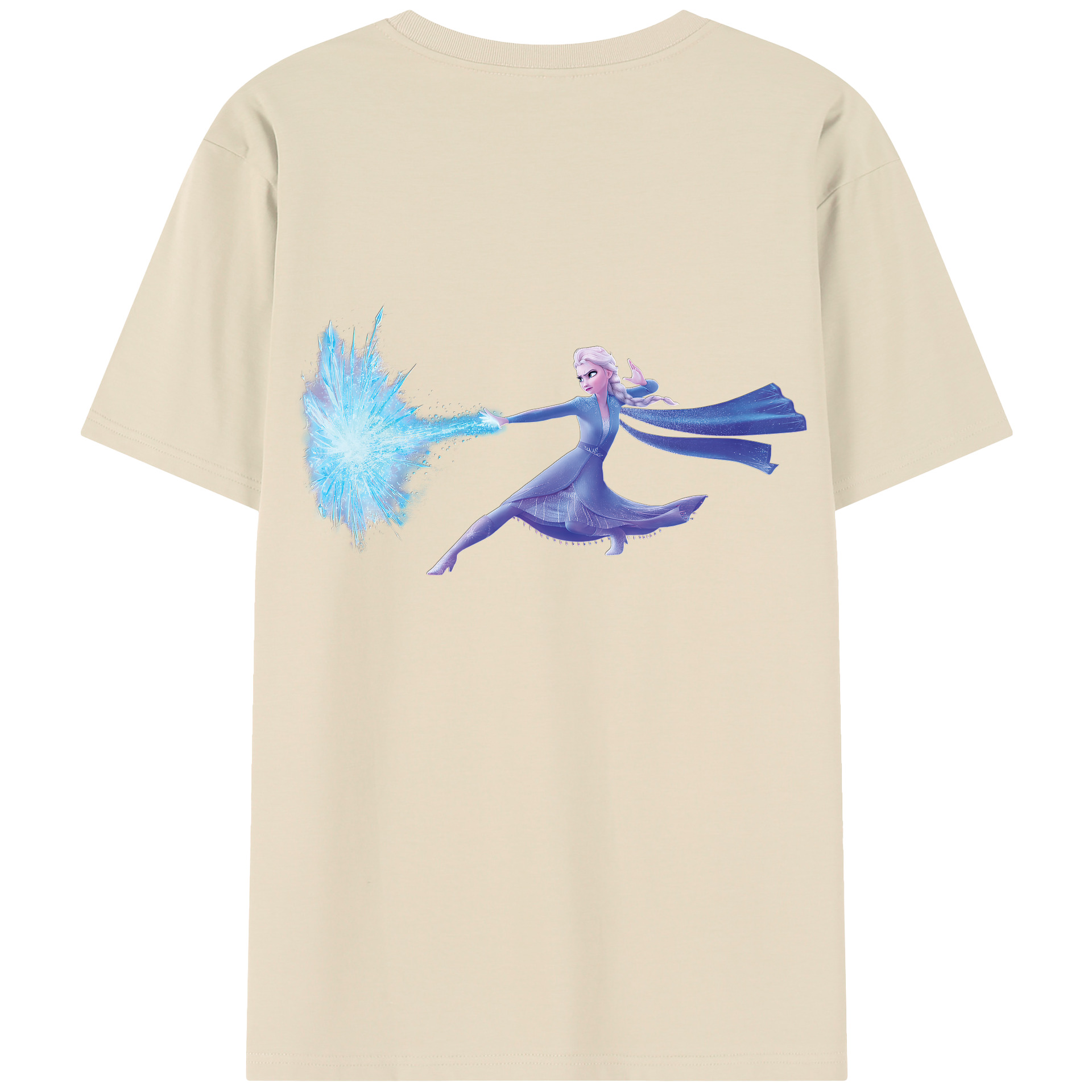 （画像用） アナと雪の女王 アンナ エルサ Frozen Anna Elsa 綿100％半袖Tシャツ（背面プリント）