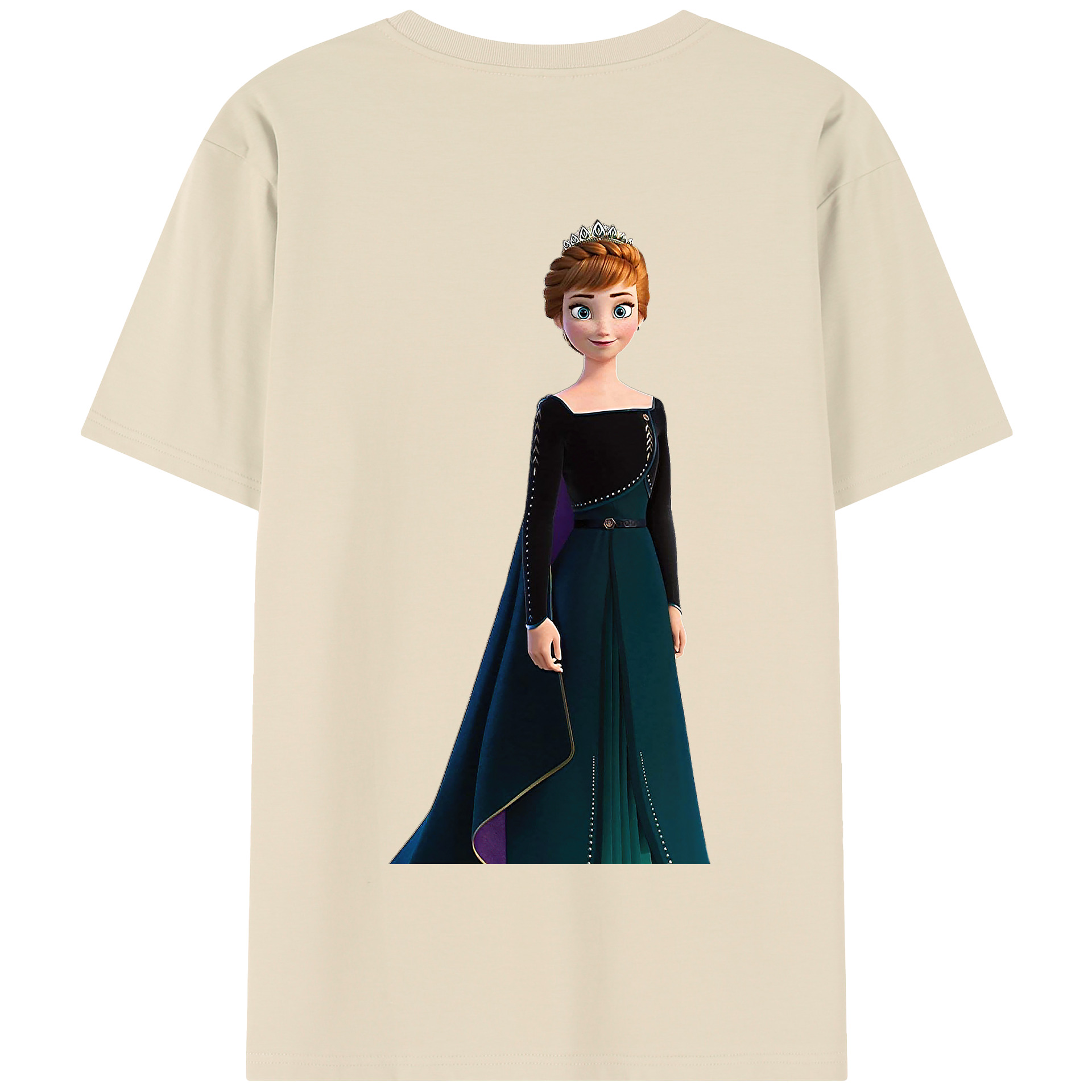（画像用） アナと雪の女王 アンナ エルサ Frozen Anna Elsa 綿100％半袖Tシャツ（背面プリント）