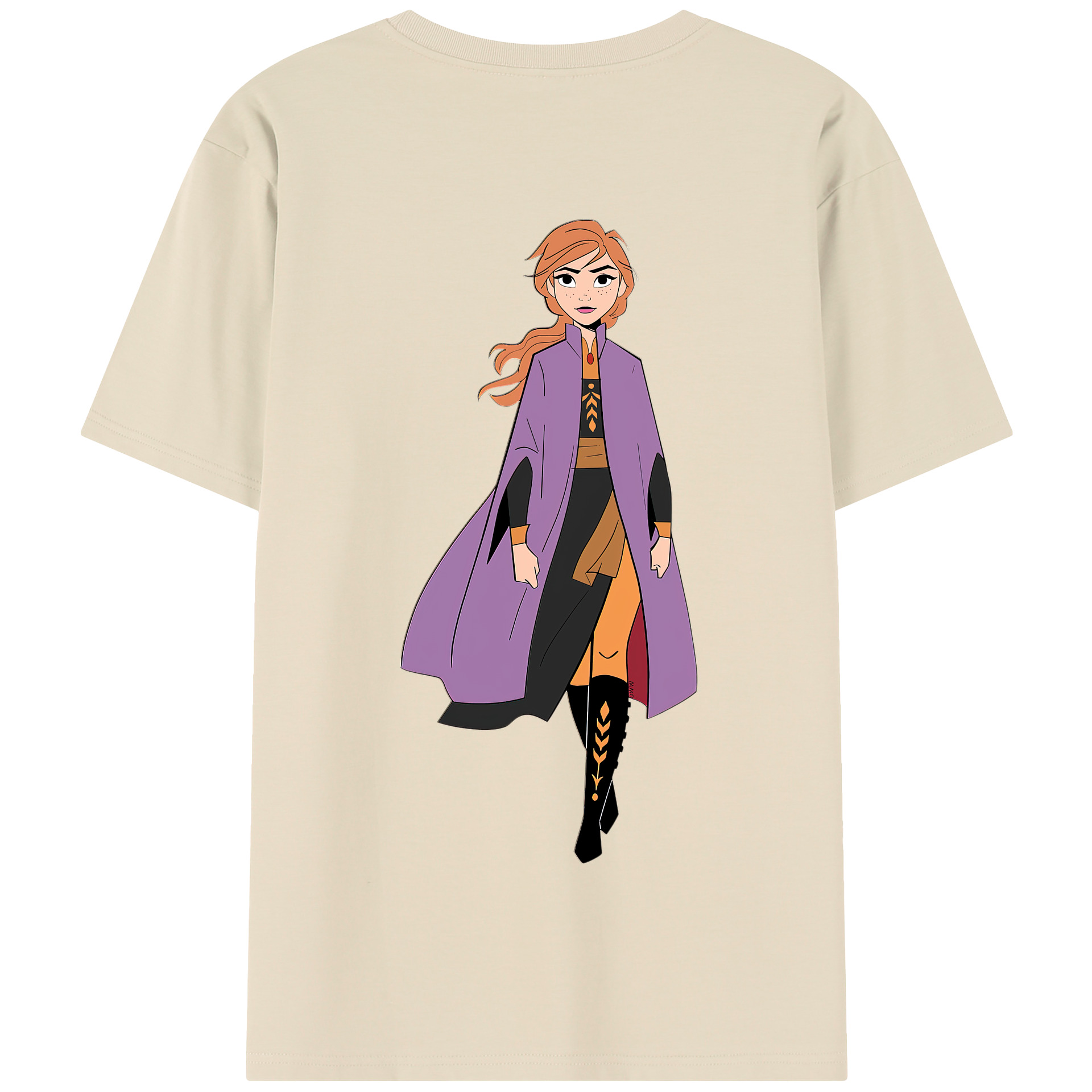 （画像用） アナと雪の女王 アンナ エルサ Frozen Anna Elsa 綿100％半袖Tシャツ（背面プリント）