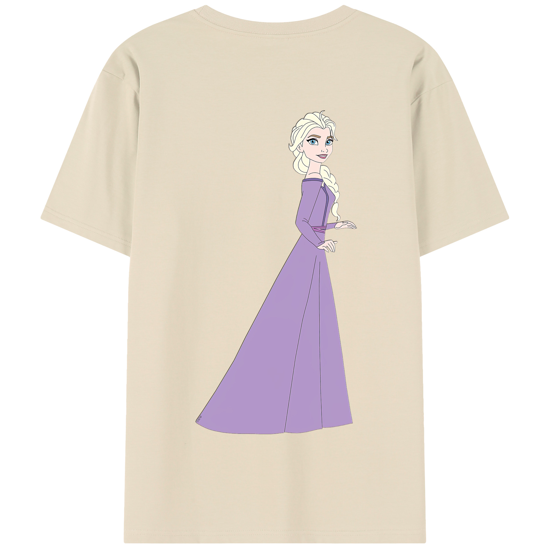 （画像用） アナと雪の女王 アンナ エルサ Frozen Anna Elsa 綿100％半袖Tシャツ（背面プリント）