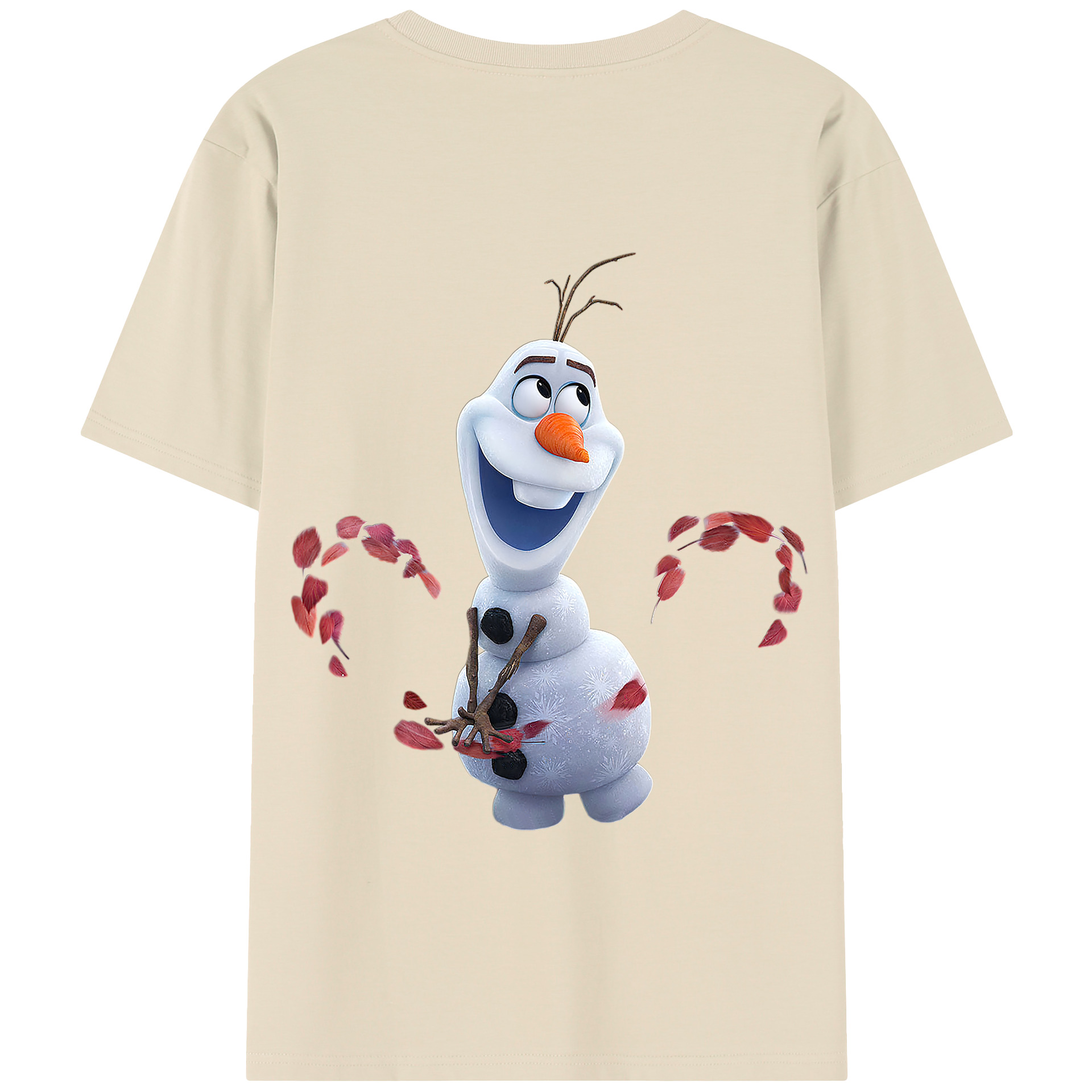 （画像用） アナと雪の女王 アンナ エルサ Frozen Anna Elsa 綿100％半袖Tシャツ（背面プリント）