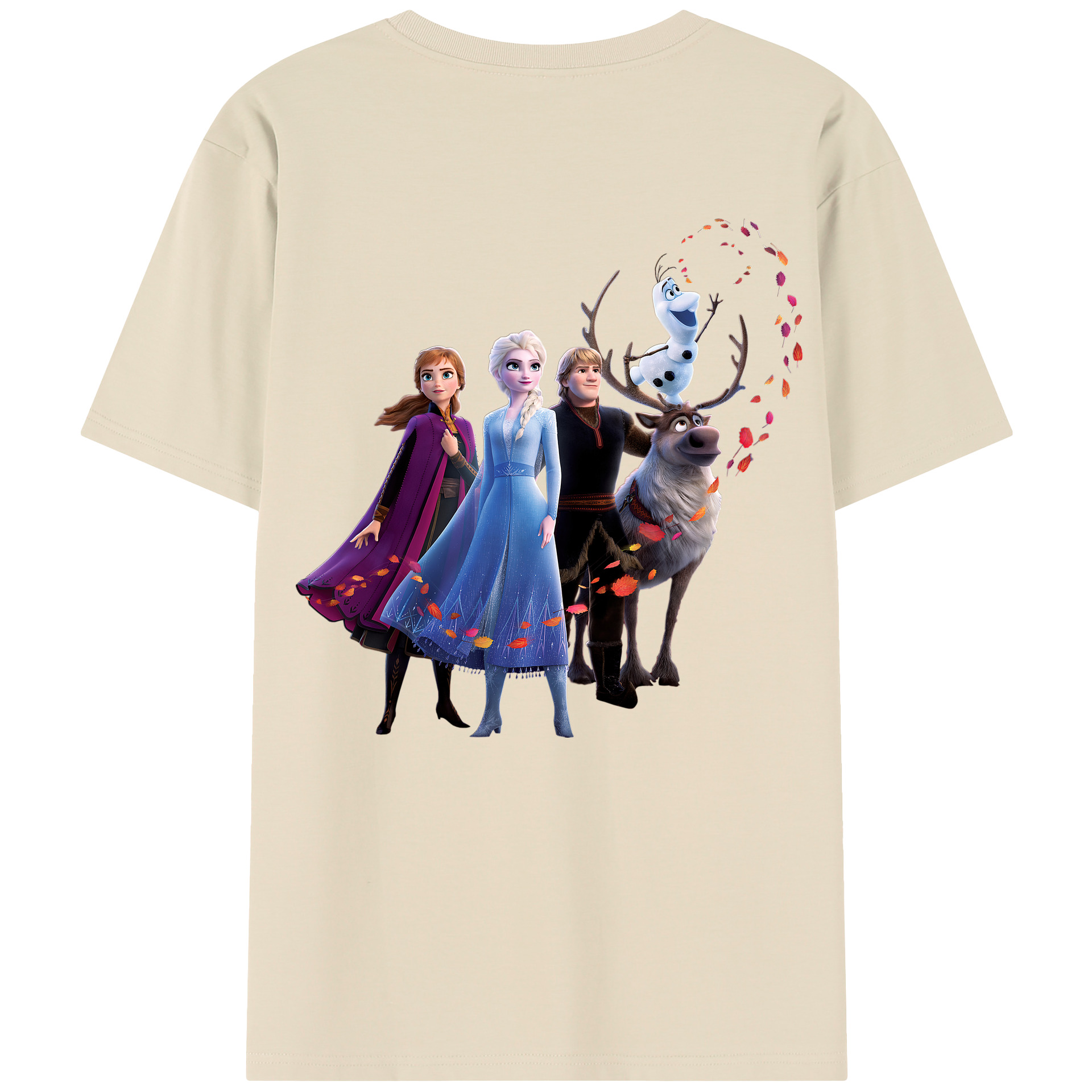 （画像用） アナと雪の女王 アンナ エルサ Frozen Anna Elsa 綿100％半袖Tシャツ（背面プリント）