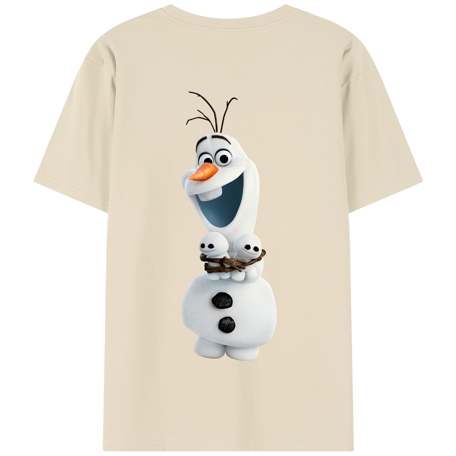（画像用） アナと雪の女王 アンナ エルサ Frozen Anna Elsa 綿100％半袖Tシャツ（背面プリント）