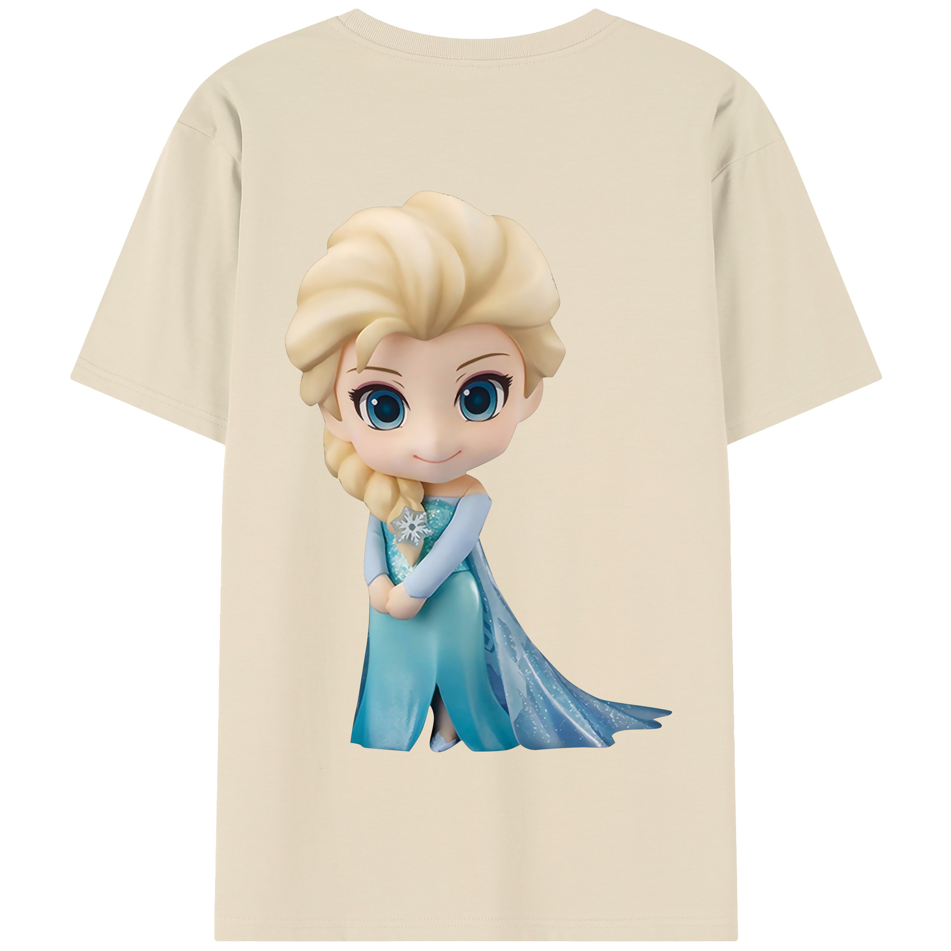 （画像用） アナと雪の女王 アンナ エルサ Frozen Anna Elsa 綿100％半袖Tシャツ（背面プリント）