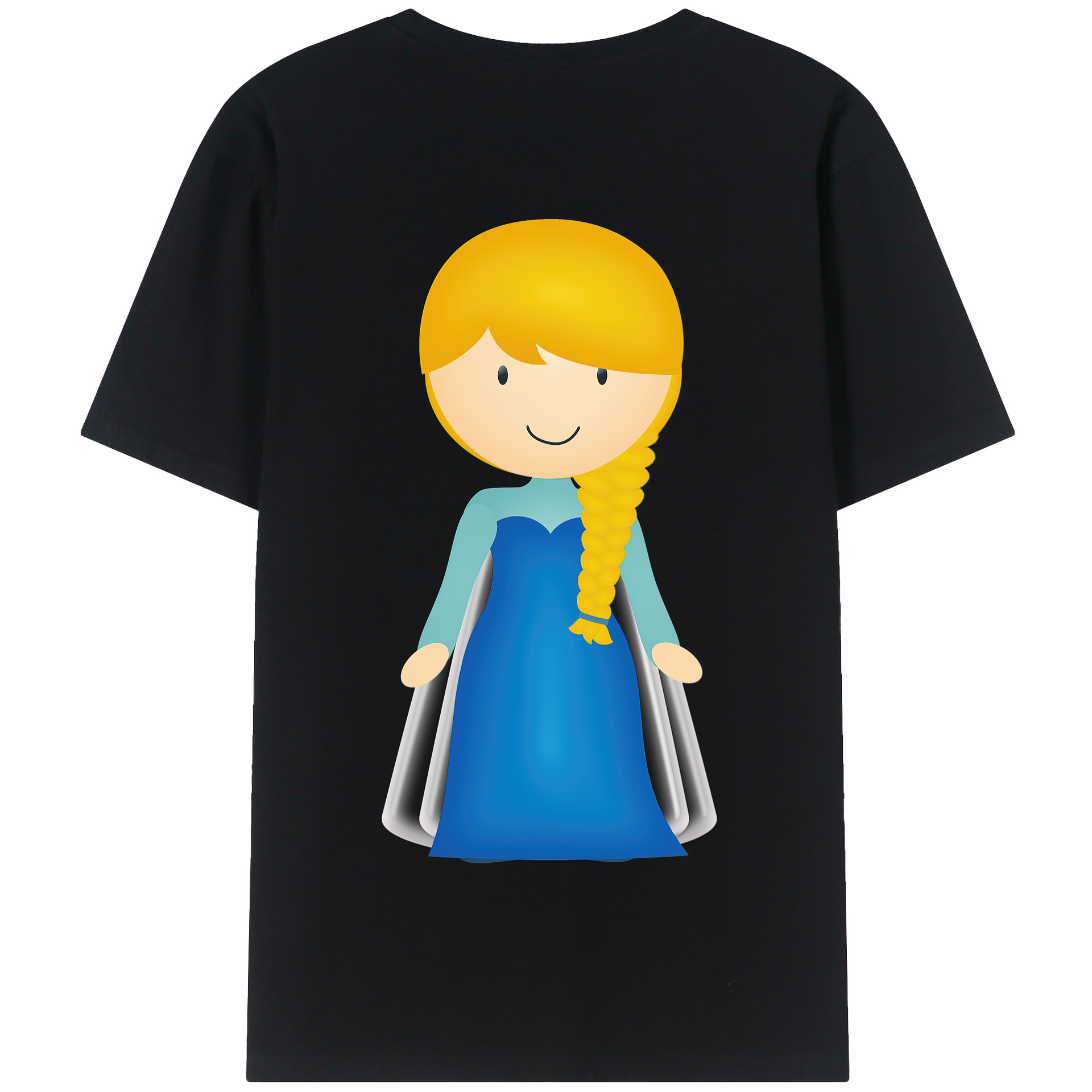 （画像用） アナと雪の女王 アンナ エルサ Frozen Anna Elsa 綿100％半袖Tシャツ（背面プリント）