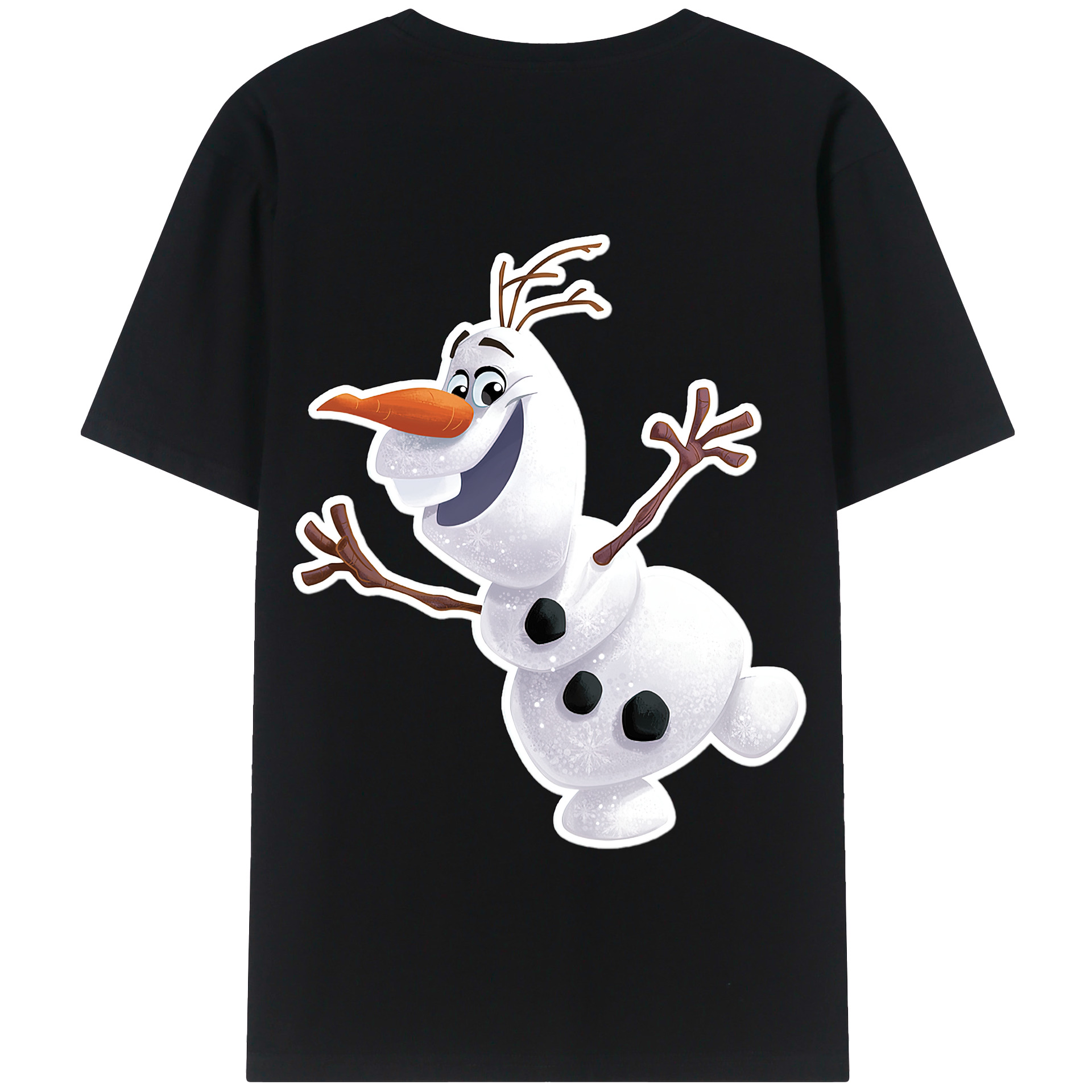 （画像用） アナと雪の女王 アンナ エルサ Frozen Anna Elsa 綿100％半袖Tシャツ（背面プリント）