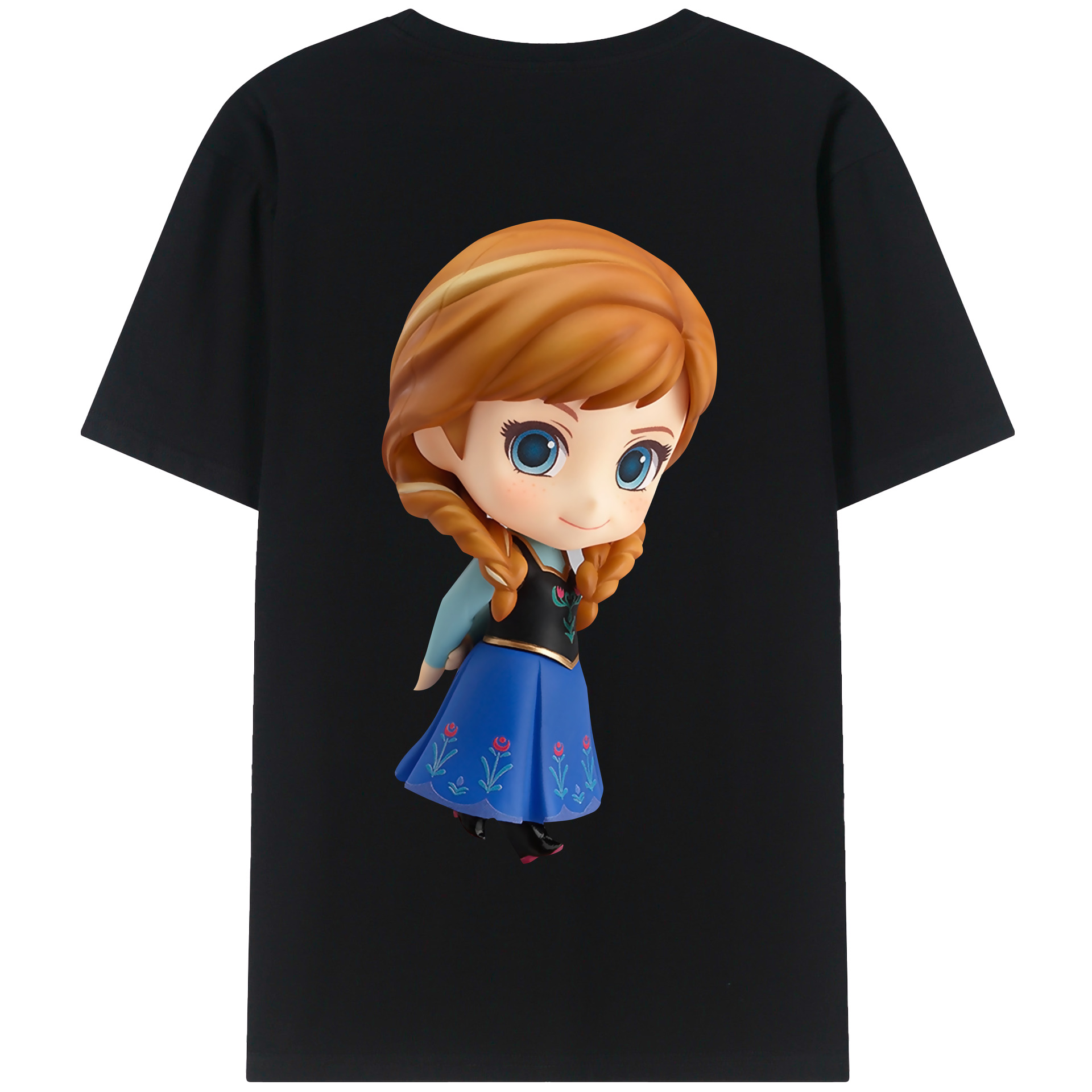 （画像用） アナと雪の女王 アンナ エルサ Frozen Anna Elsa 綿100％半袖Tシャツ（背面プリント）
