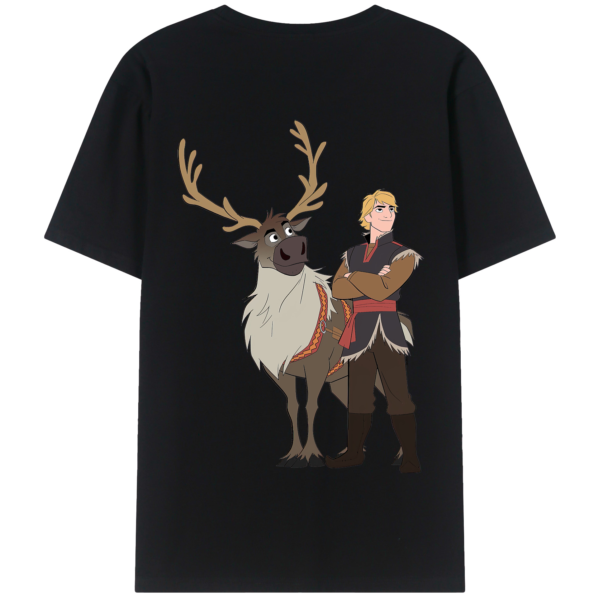 （画像用） アナと雪の女王 アンナ エルサ Frozen Anna Elsa 綿100％半袖Tシャツ（背面プリント）