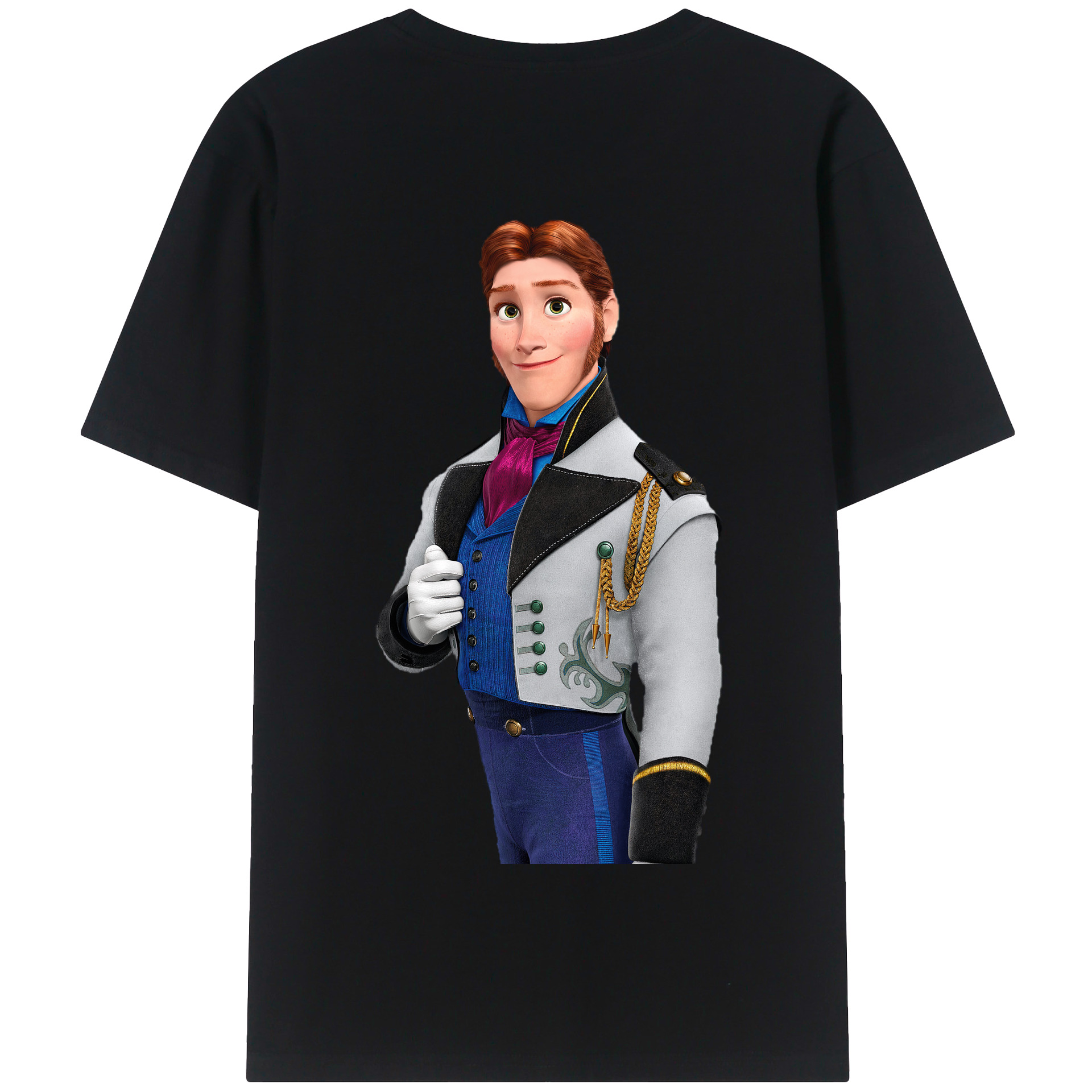 （画像用） アナと雪の女王 アンナ エルサ Frozen Anna Elsa 綿100％半袖Tシャツ（背面プリント）