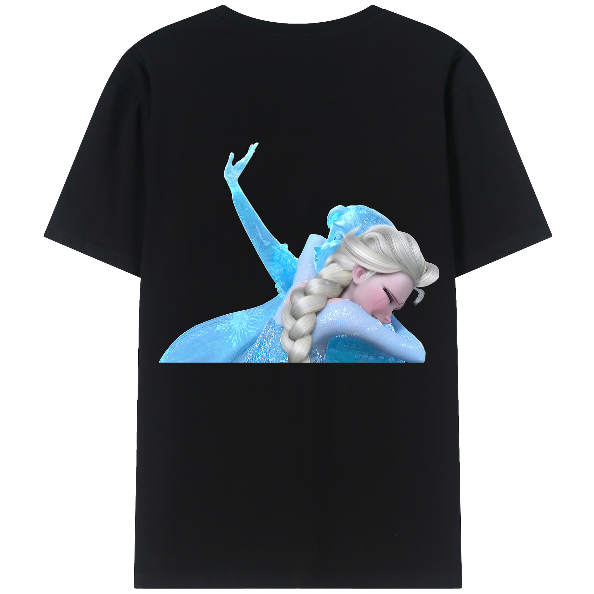 （画像用） アナと雪の女王 アンナ エルサ Frozen Anna Elsa 綿100％半袖Tシャツ（背面プリント）