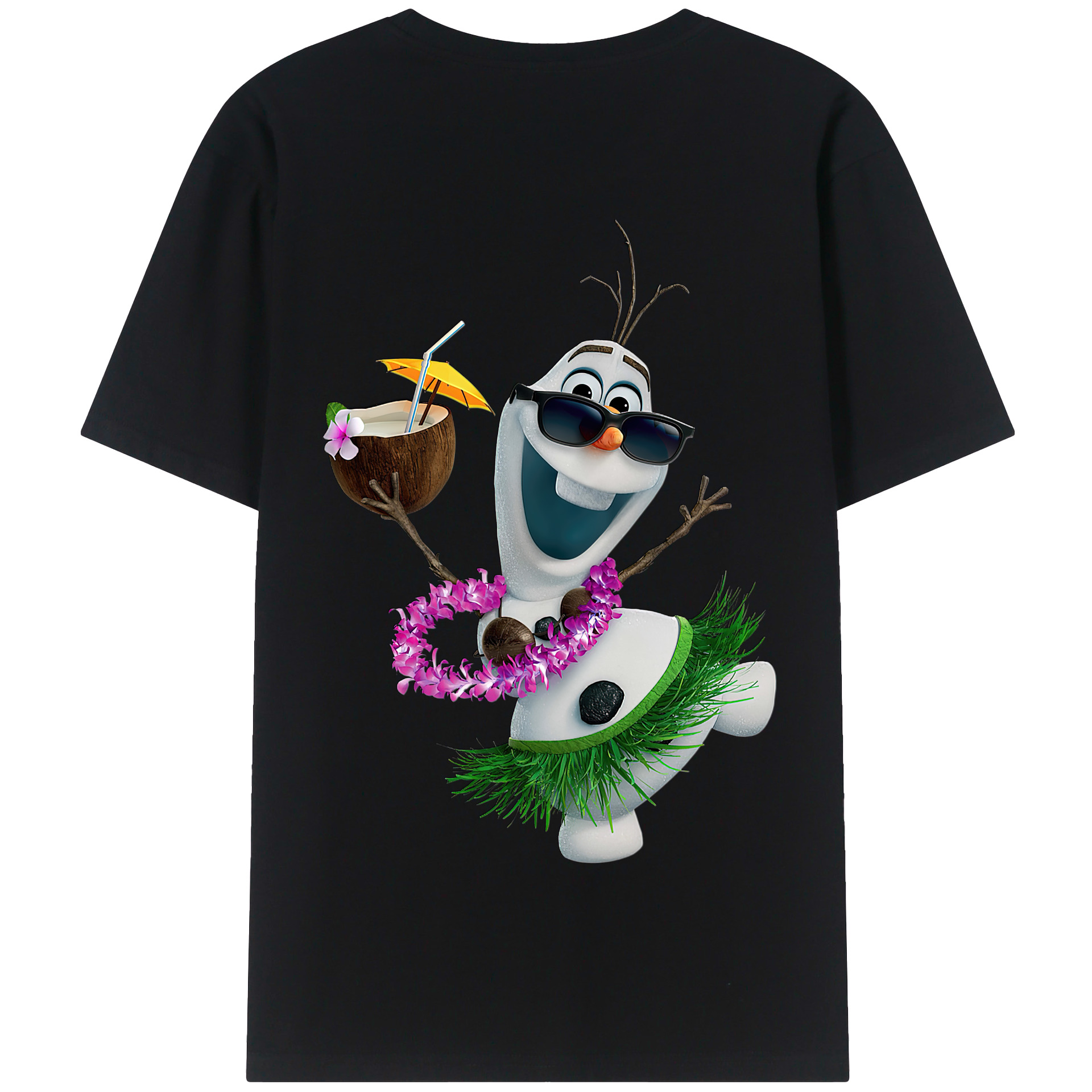 （画像用） アナと雪の女王 アンナ エルサ Frozen Anna Elsa 綿100％半袖Tシャツ（背面プリント）
