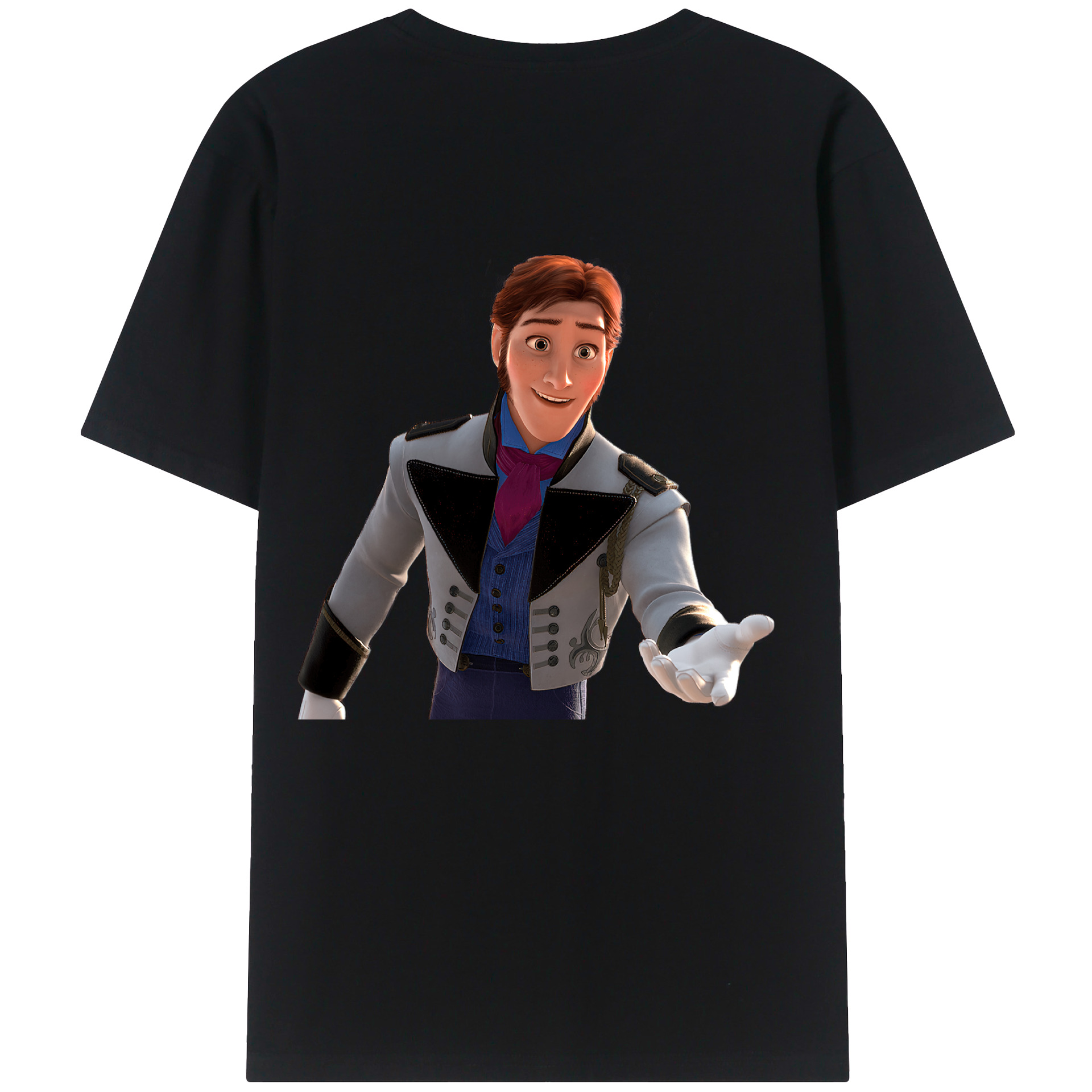 （画像用） アナと雪の女王 アンナ エルサ Frozen Anna Elsa 綿100％半袖Tシャツ（背面プリント）