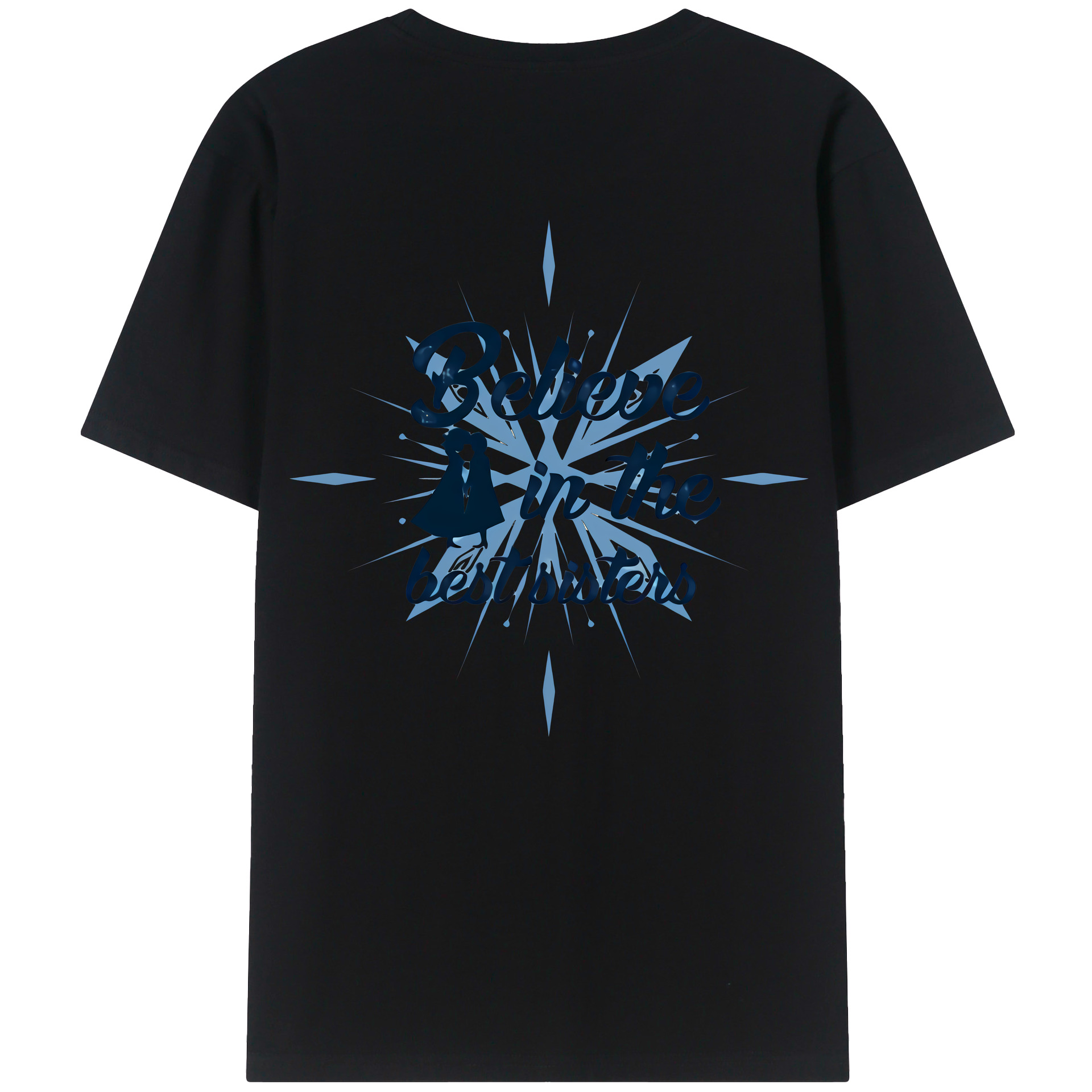（画像用） アナと雪の女王 アンナ エルサ Frozen Anna Elsa 綿100％半袖Tシャツ（背面プリント）