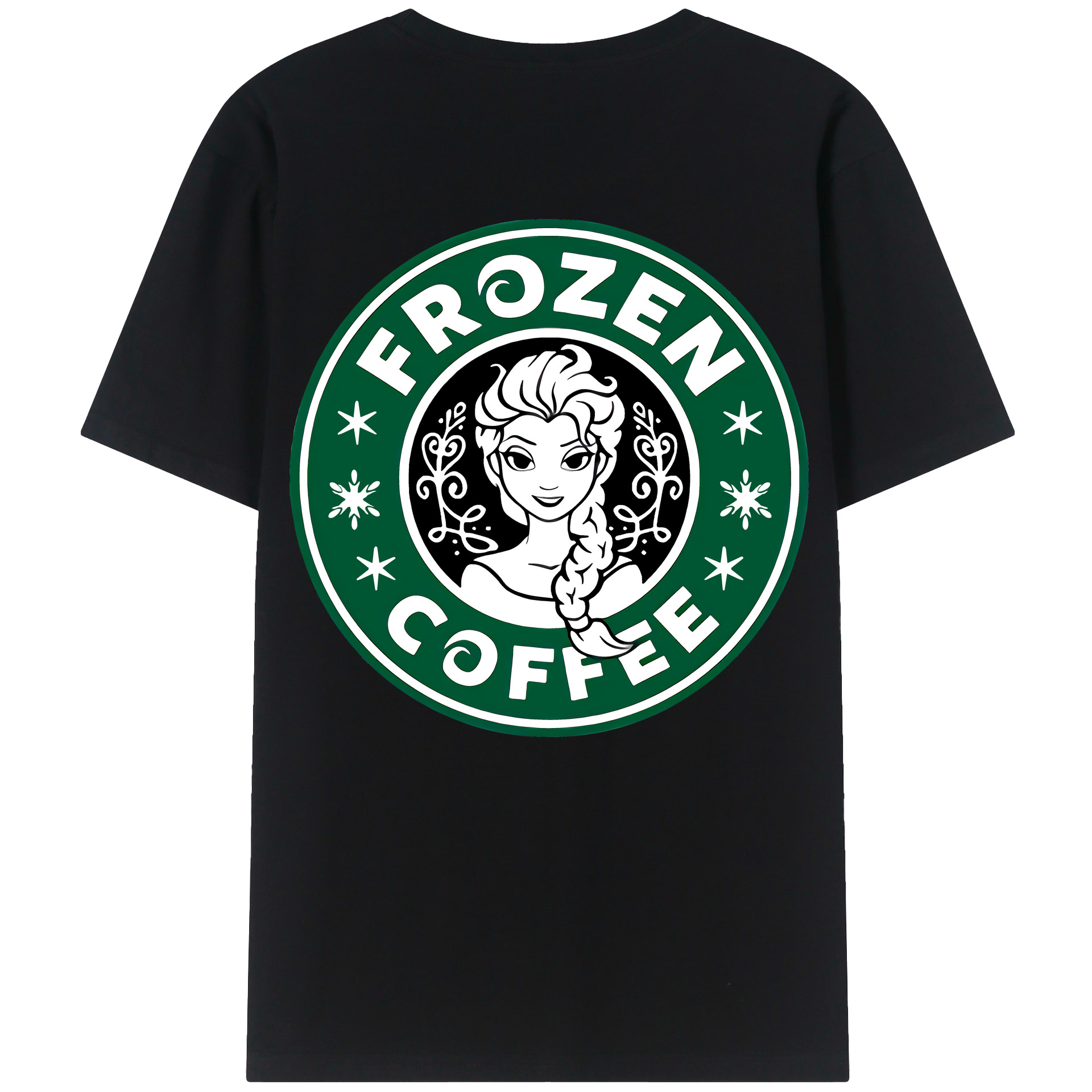 （画像用） アナと雪の女王 アンナ エルサ Frozen Anna Elsa 綿100％半袖Tシャツ（背面プリント）