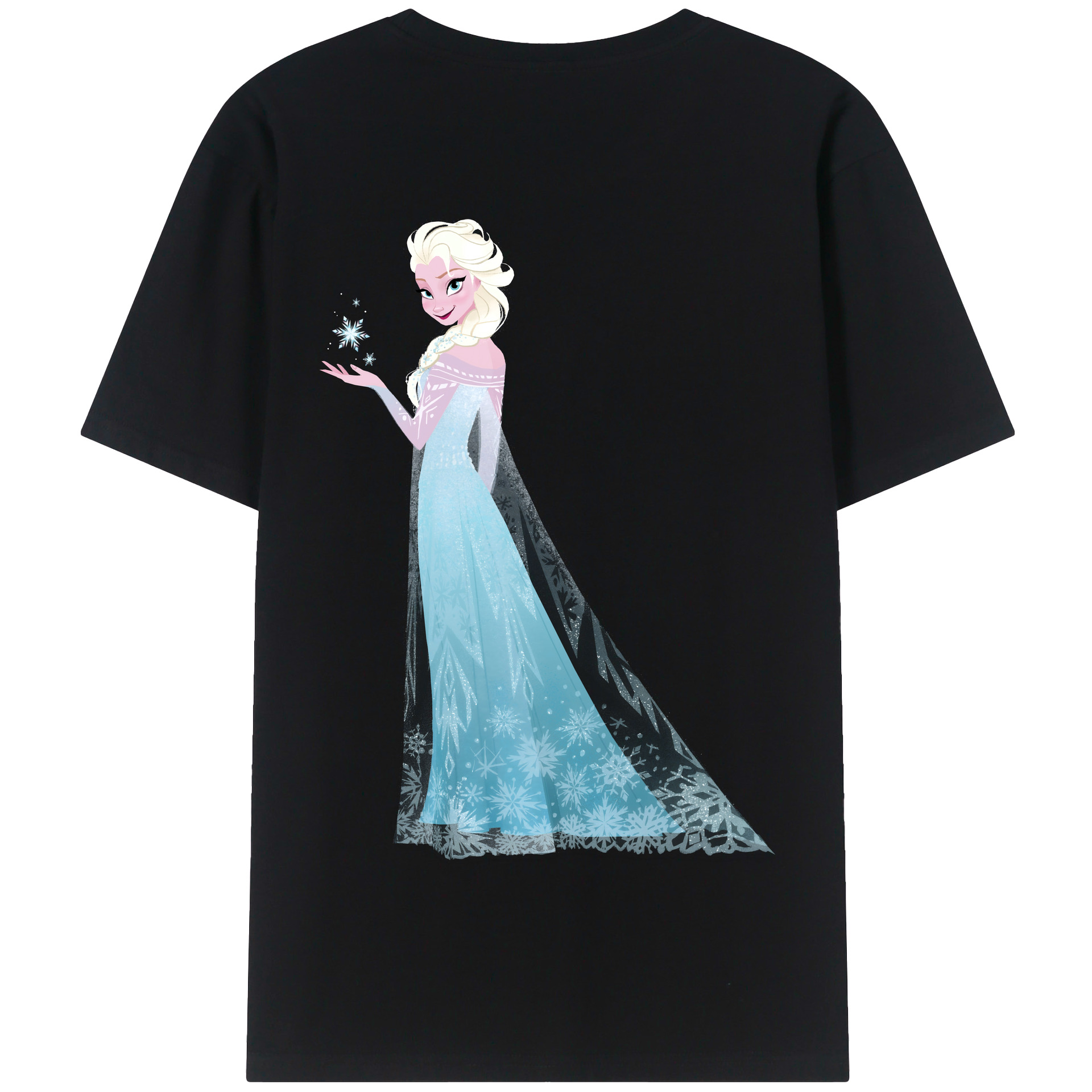 （画像用） アナと雪の女王 アンナ エルサ Frozen Anna Elsa 綿100％半袖Tシャツ（背面プリント）