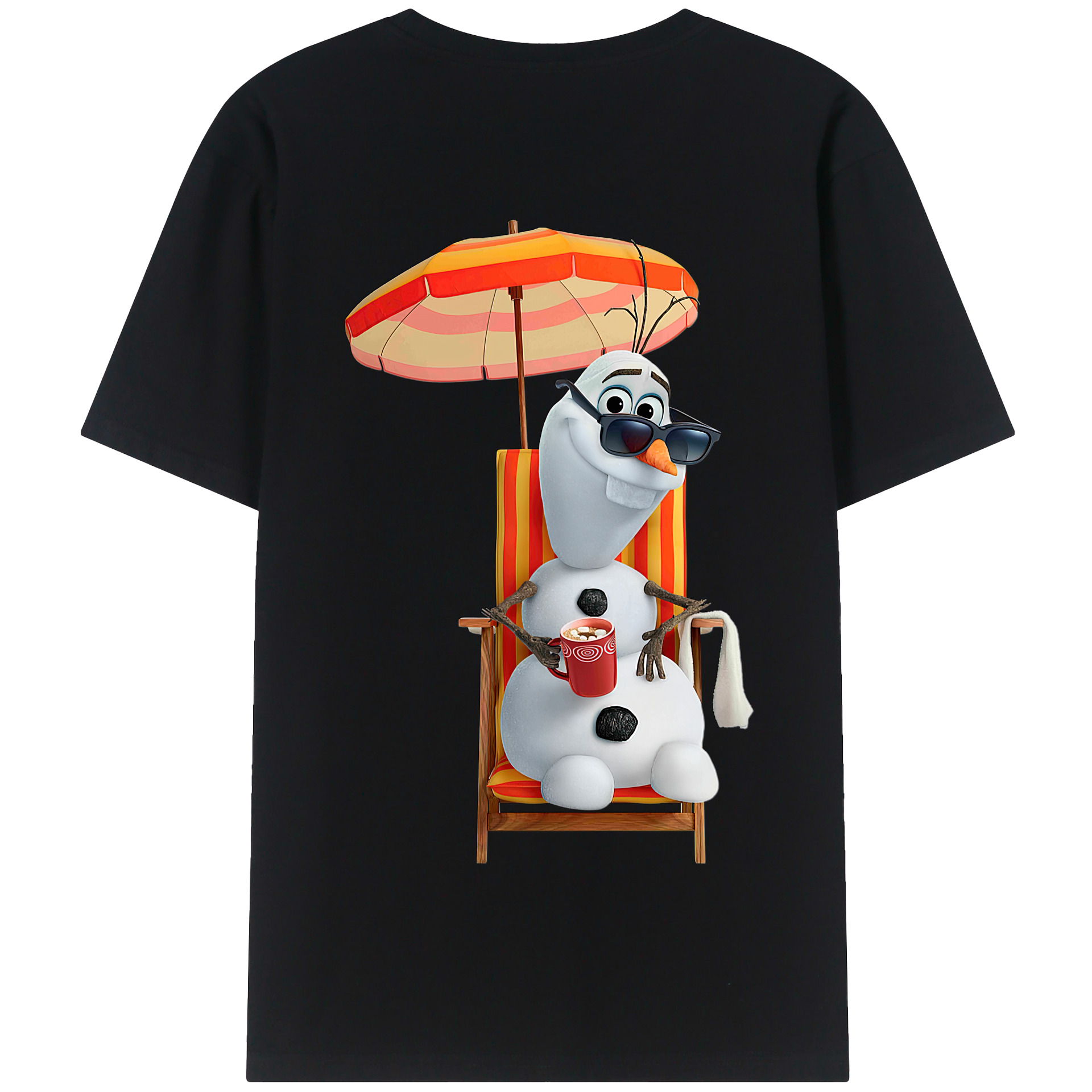 （画像用） アナと雪の女王 アンナ エルサ Frozen Anna Elsa 綿100％半袖Tシャツ（背面プリント）