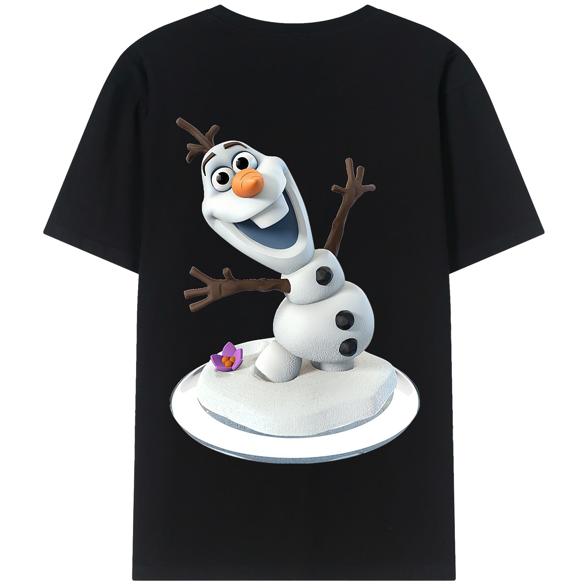 （画像用） アナと雪の女王 アンナ エルサ Frozen Anna Elsa 綿100％半袖Tシャツ（背面プリント）