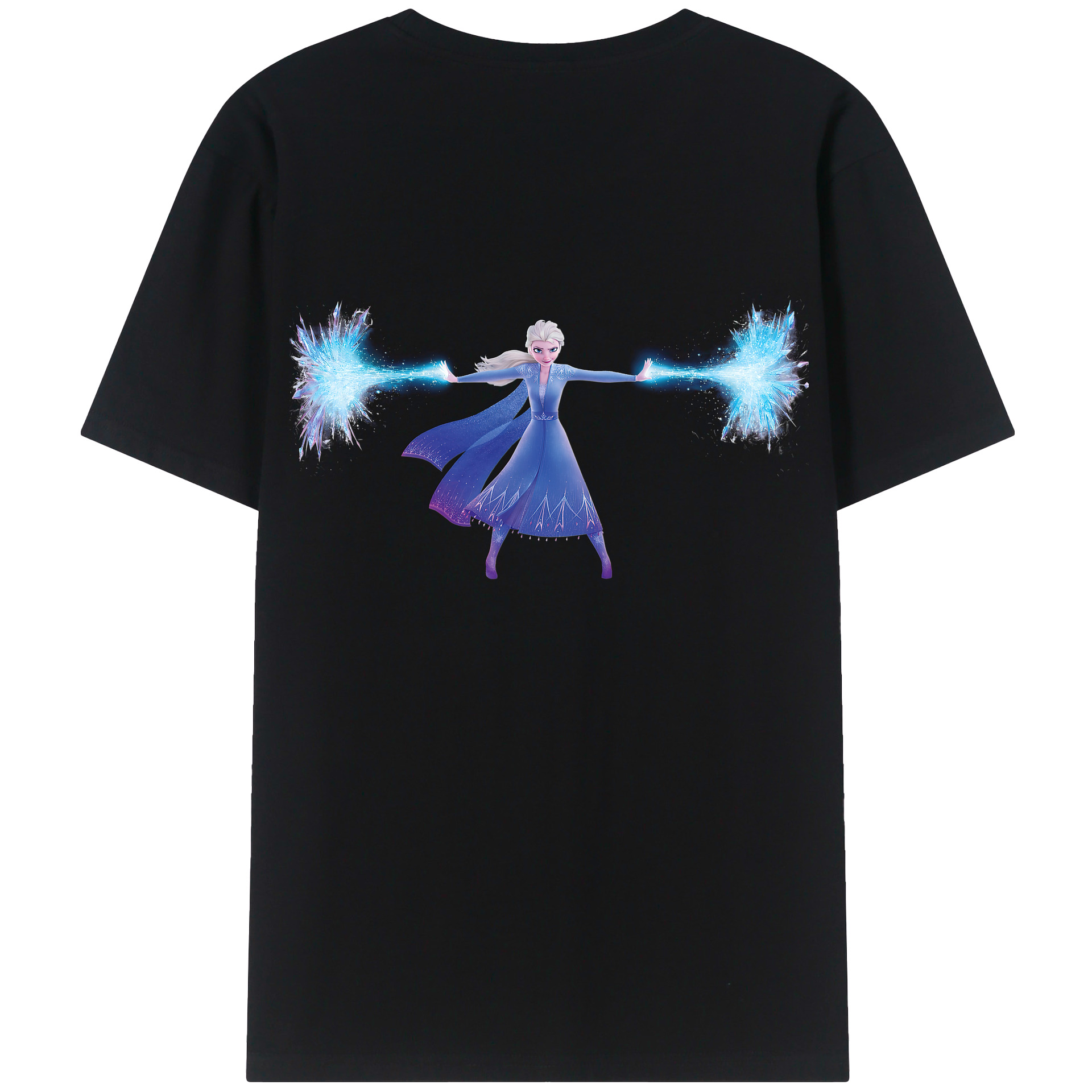 （画像用） アナと雪の女王 アンナ エルサ Frozen Anna Elsa 綿100％半袖Tシャツ（背面プリント）