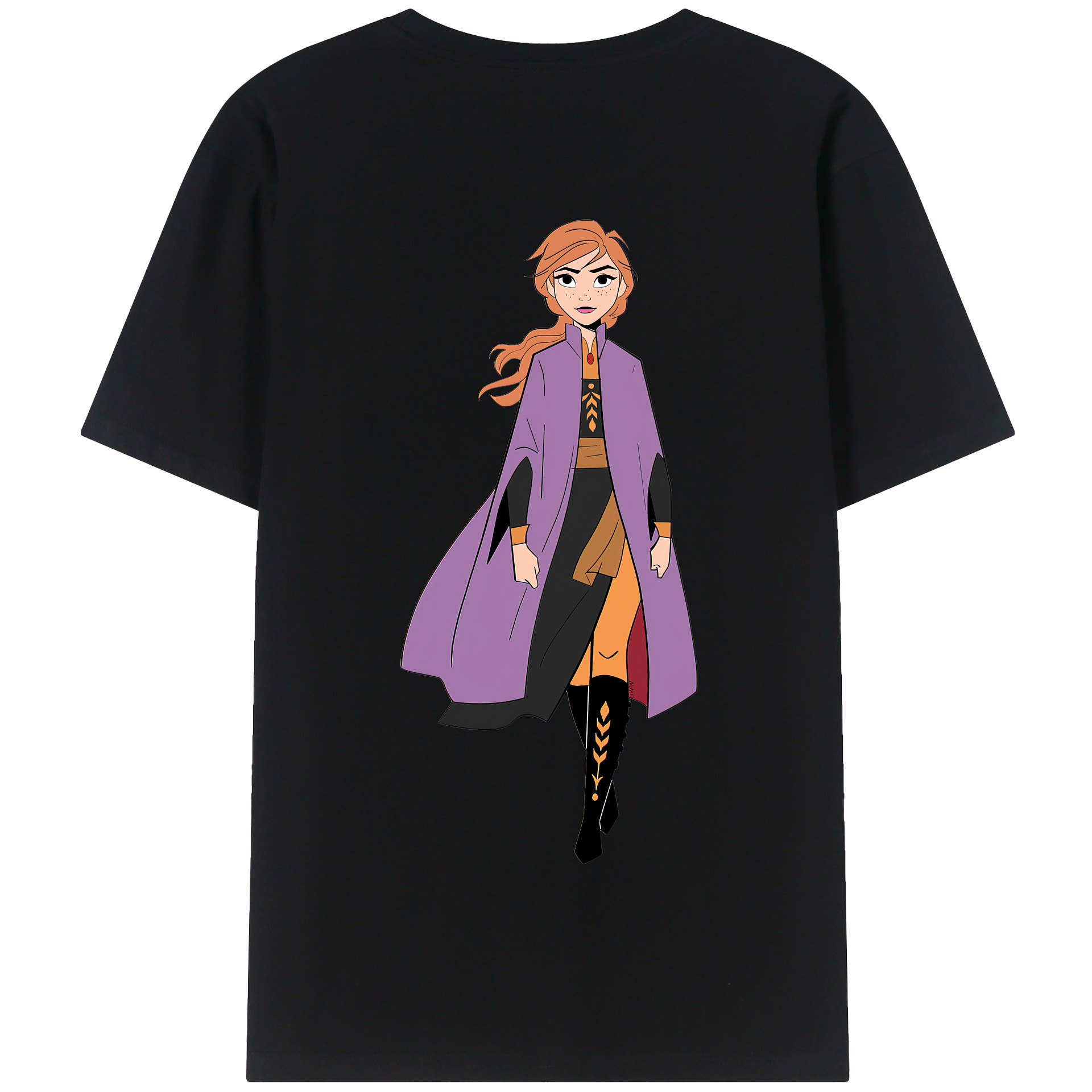 （画像用） アナと雪の女王 アンナ エルサ Frozen Anna Elsa 綿100％半袖Tシャツ（背面プリント）