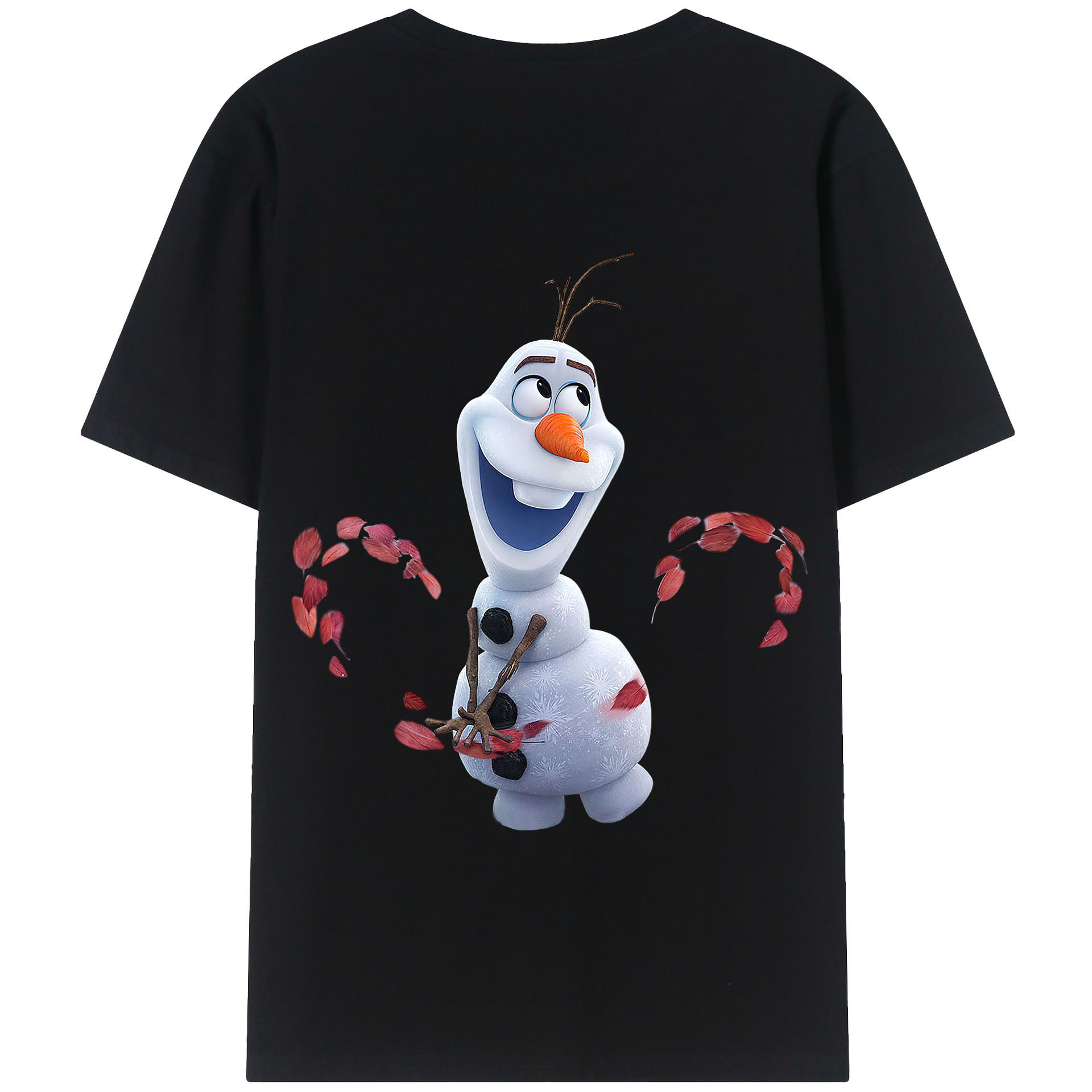 （画像用） アナと雪の女王 アンナ エルサ Frozen Anna Elsa 綿100％半袖Tシャツ（背面プリント）