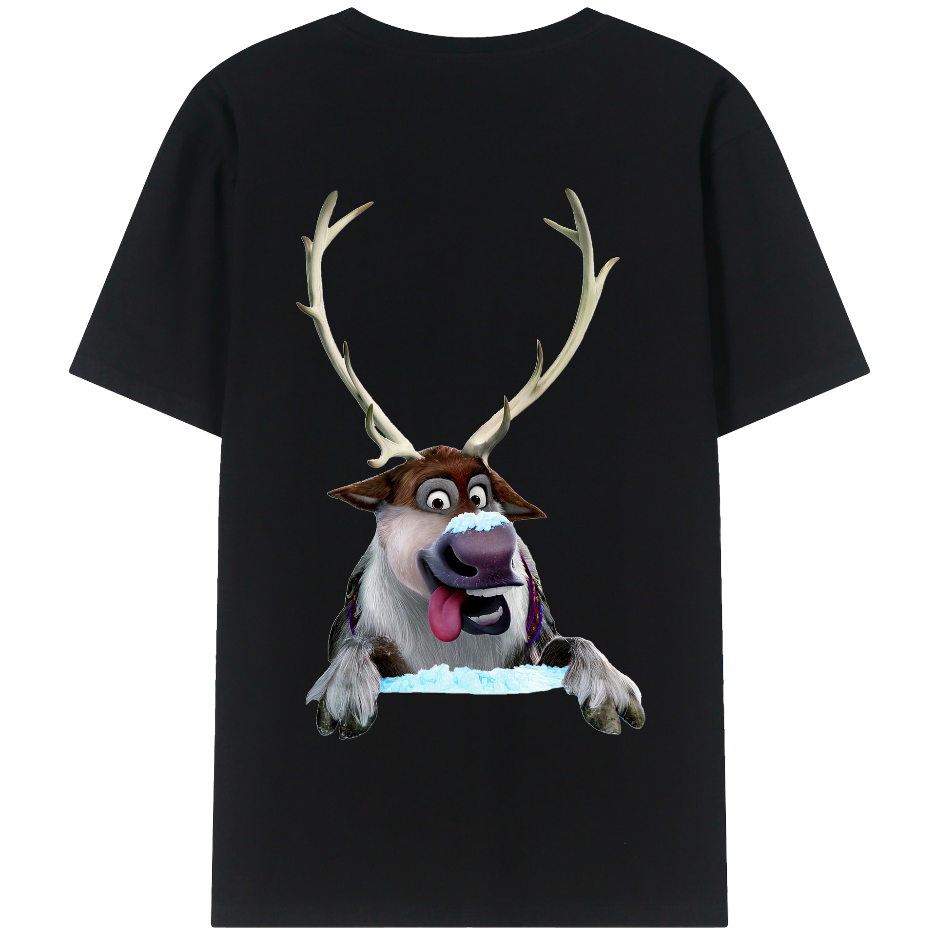 アナと雪の女王 アンナ エルサ Frozen Anna Elsa 綿100％半袖Tシャツ（背面プリント）