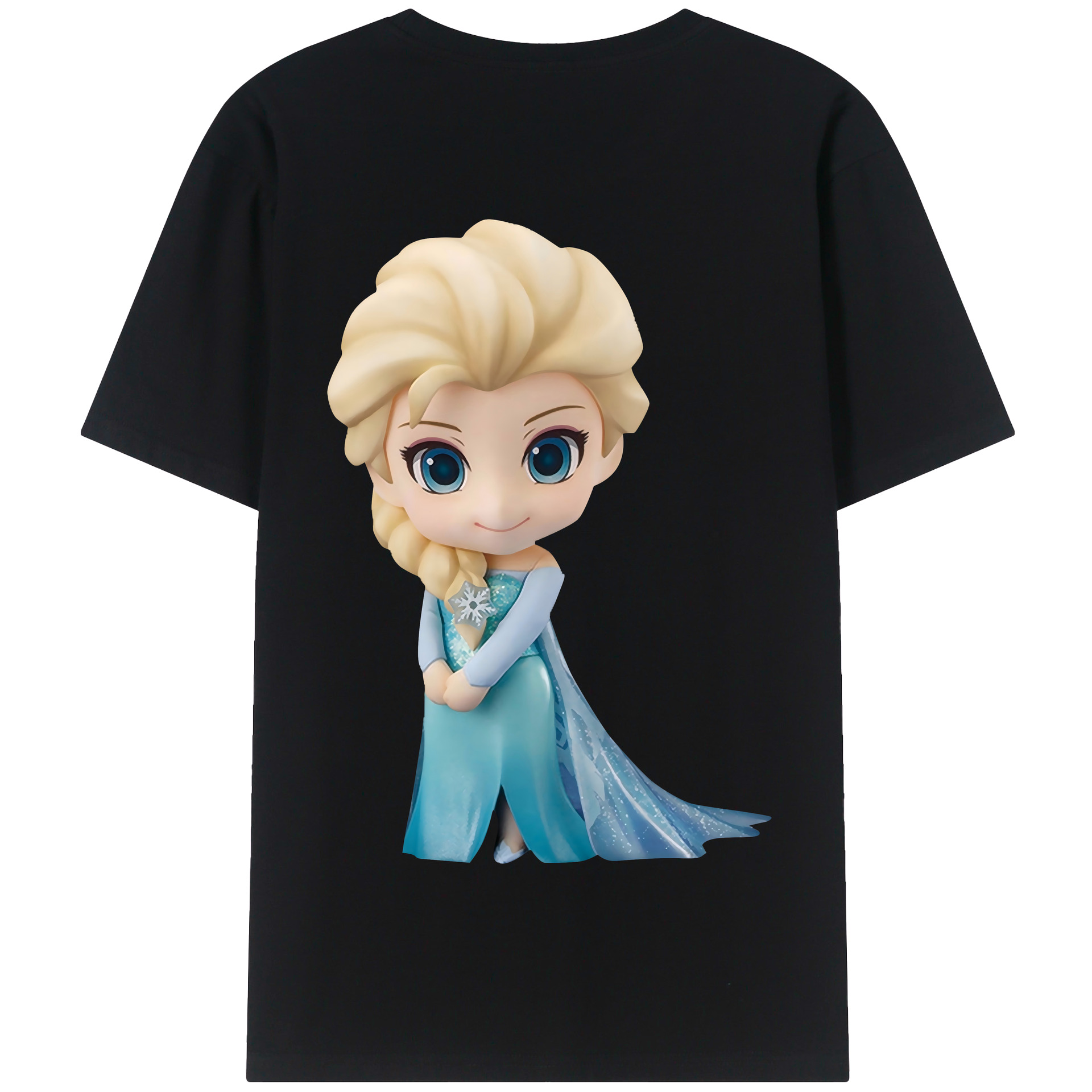 （画像用） アナと雪の女王 アンナ エルサ Frozen Anna Elsa 綿100％半袖Tシャツ（背面プリント）