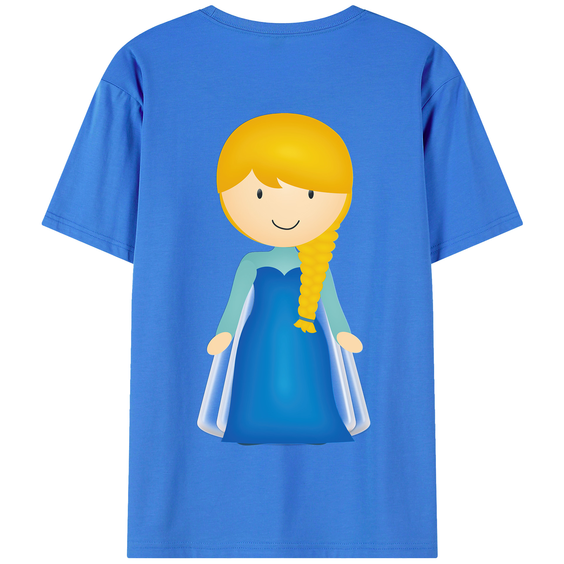 （画像用） アナと雪の女王 アンナ エルサ Frozen Anna Elsa 綿100％半袖Tシャツ（背面プリント）