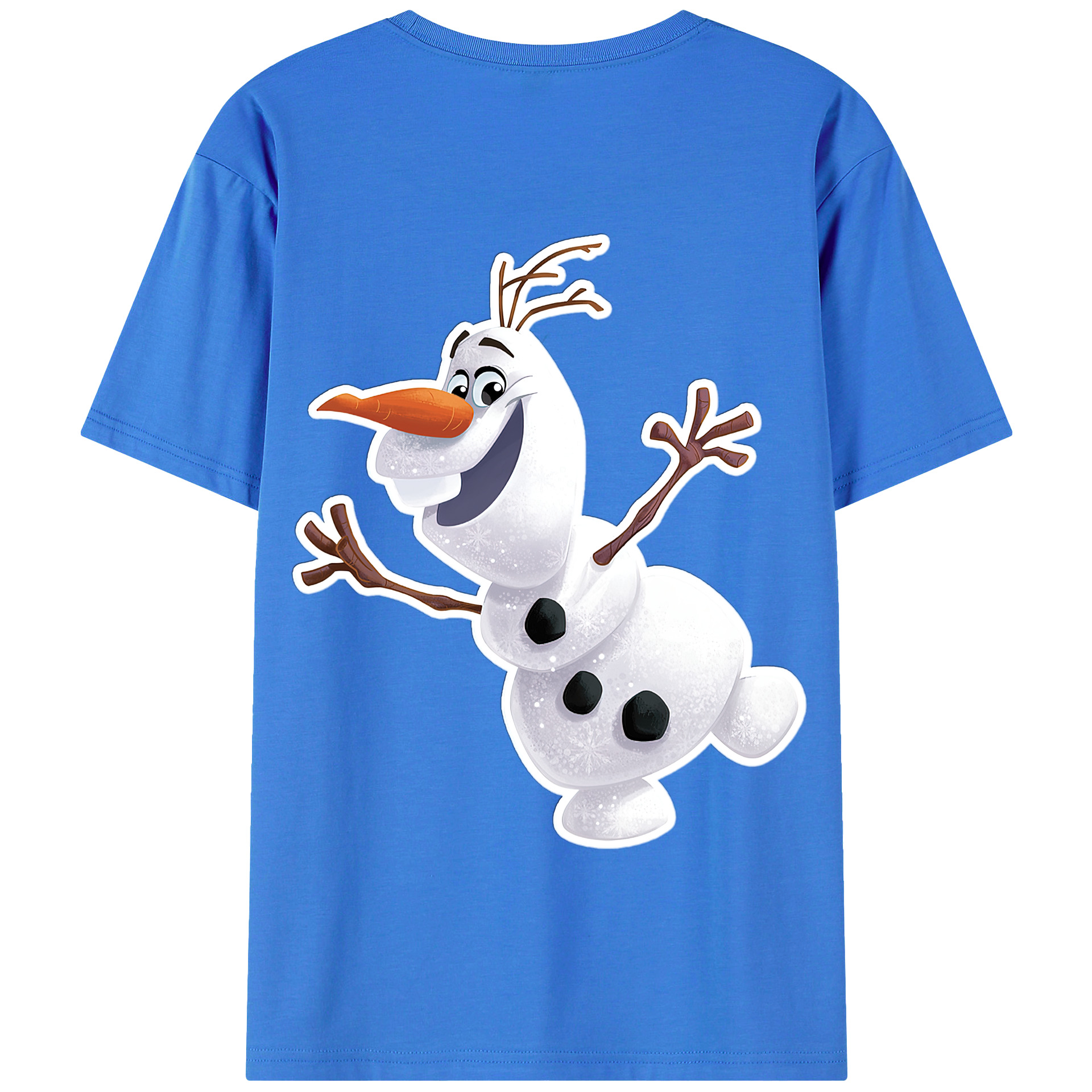 （画像用） アナと雪の女王 アンナ エルサ Frozen Anna Elsa 綿100％半袖Tシャツ（背面プリント）
