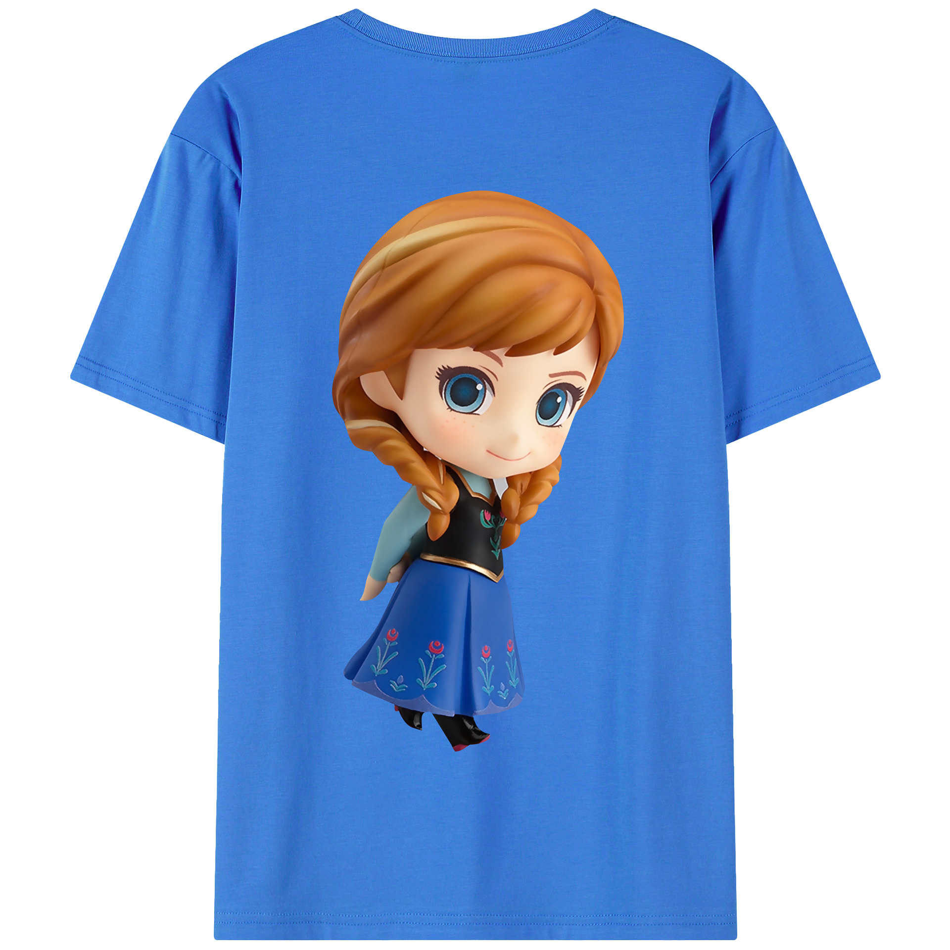 （画像用） アナと雪の女王 アンナ エルサ Frozen Anna Elsa 綿100％半袖Tシャツ（背面プリント）