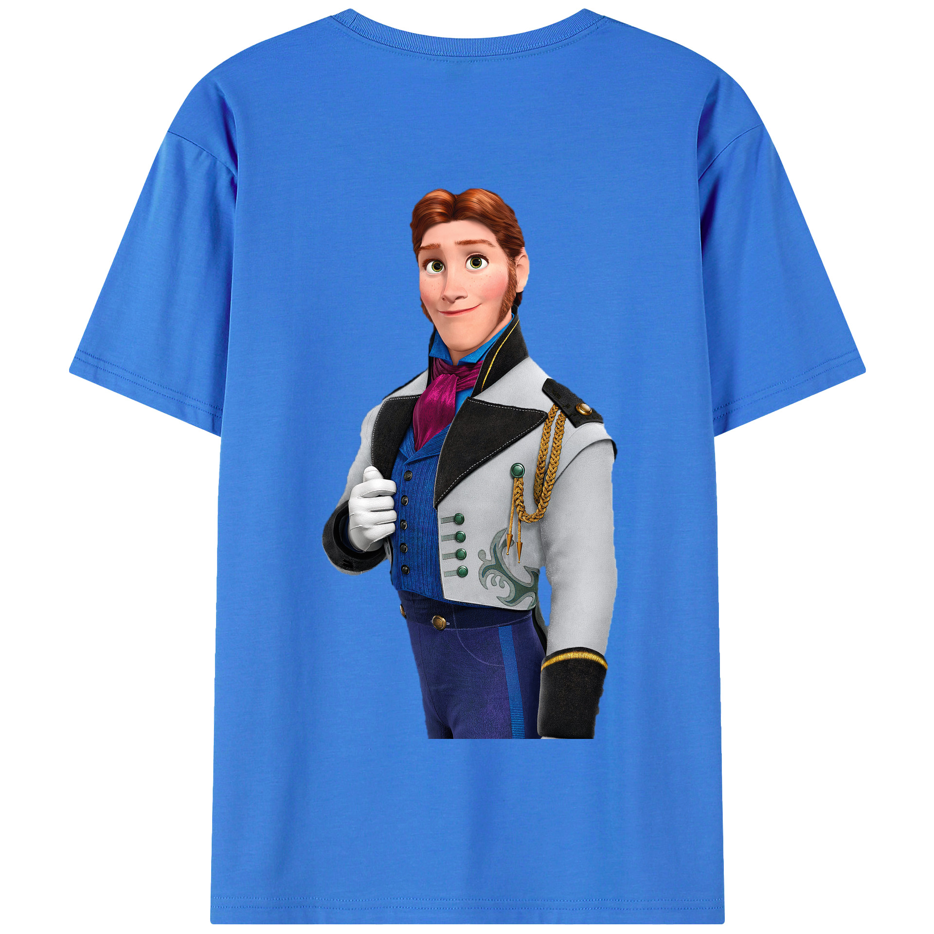 （画像用） アナと雪の女王 アンナ エルサ Frozen Anna Elsa 綿100％半袖Tシャツ（背面プリント）