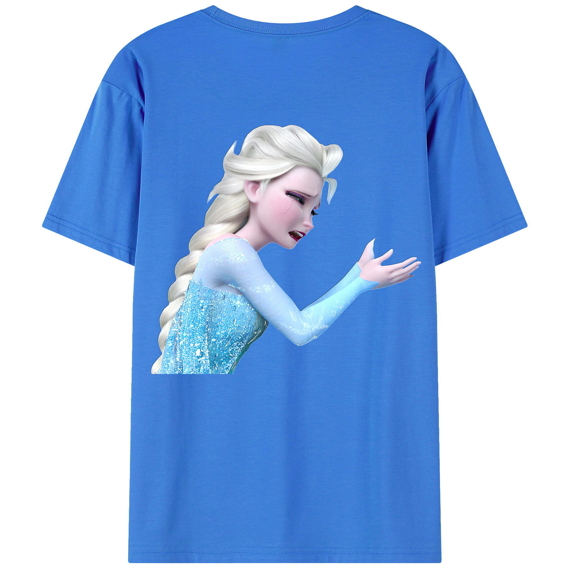 （画像用） アナと雪の女王 アンナ エルサ Frozen Anna Elsa 綿100％半袖Tシャツ（背面プリント）