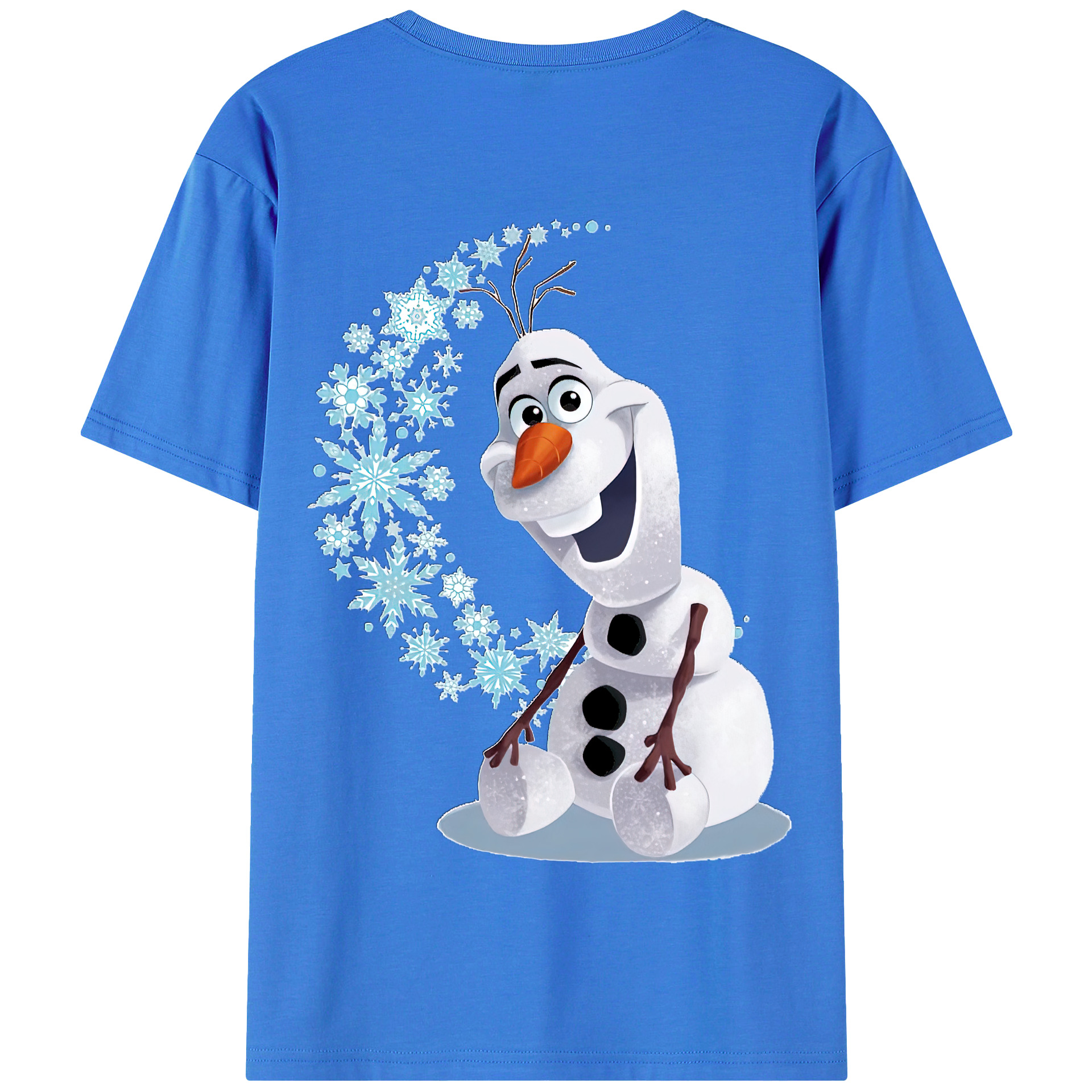 （画像用） アナと雪の女王 アンナ エルサ Frozen Anna Elsa 綿100％半袖Tシャツ（背面プリント）