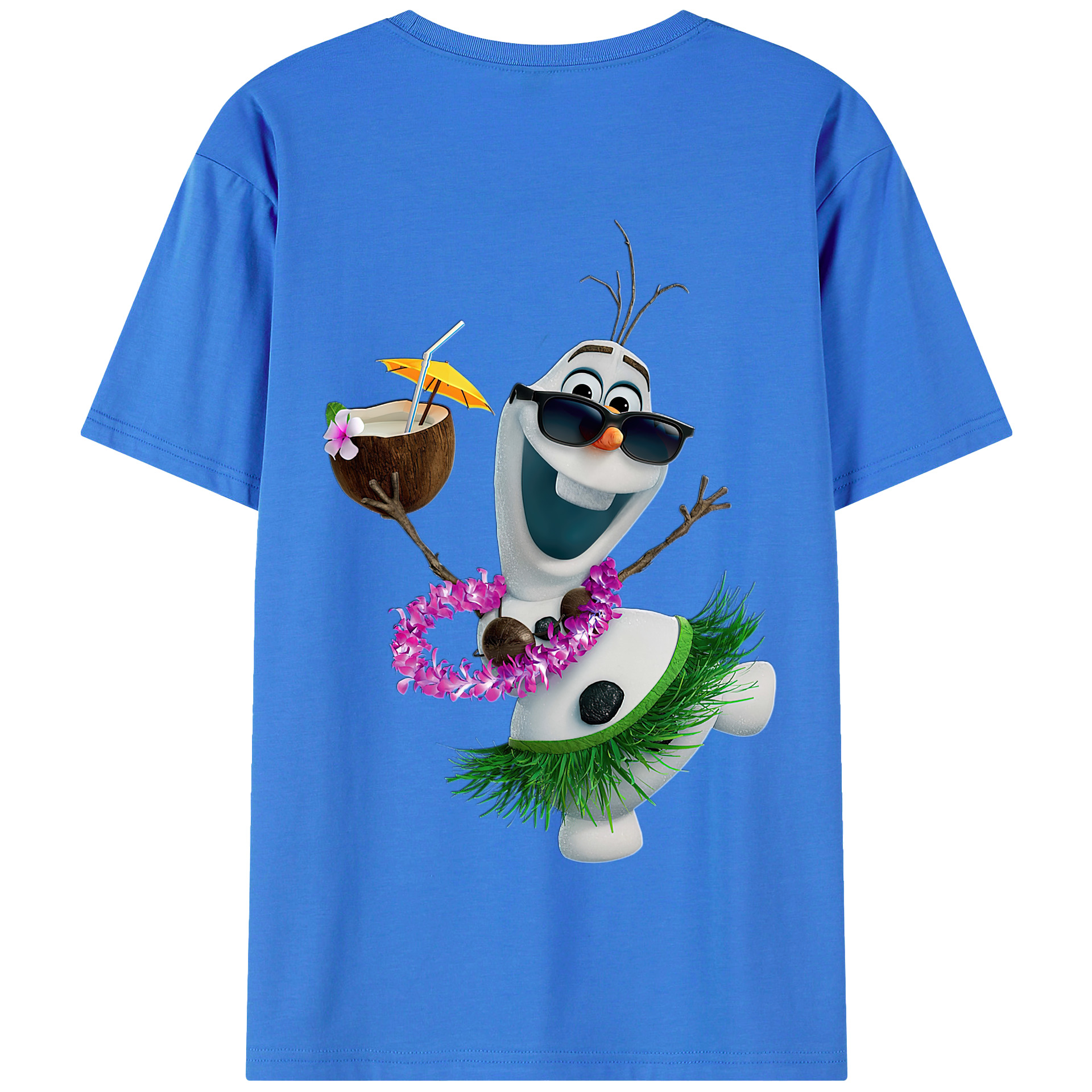 （画像用） アナと雪の女王 アンナ エルサ Frozen Anna Elsa 綿100％半袖Tシャツ（背面プリント）