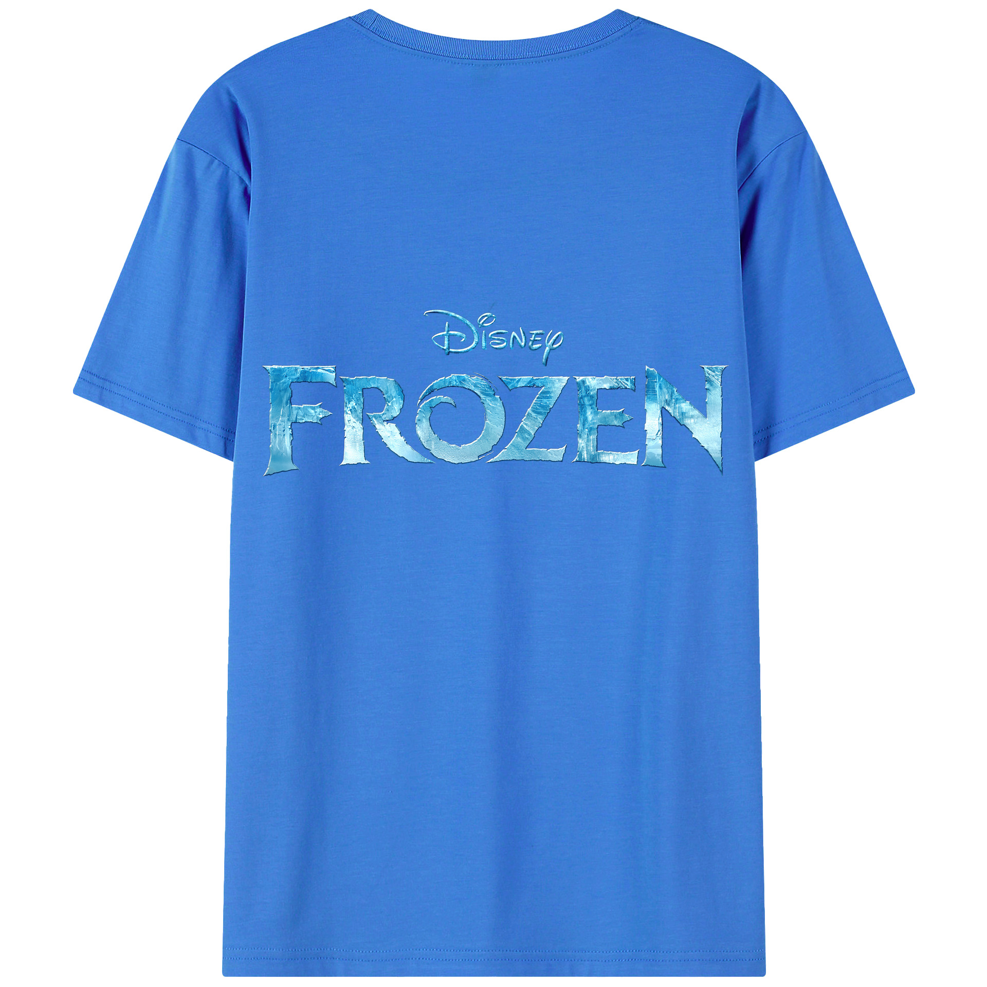 （画像用） アナと雪の女王 アンナ エルサ Frozen Anna Elsa 綿100％半袖Tシャツ（背面プリント）