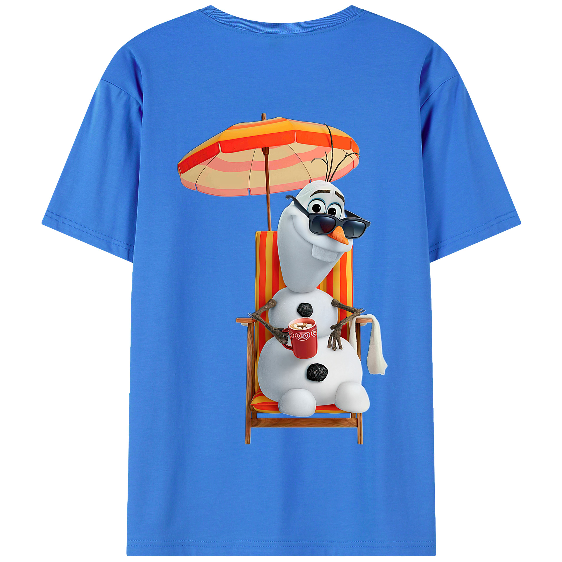 （画像用） アナと雪の女王 アンナ エルサ Frozen Anna Elsa 綿100％半袖Tシャツ（背面プリント）
