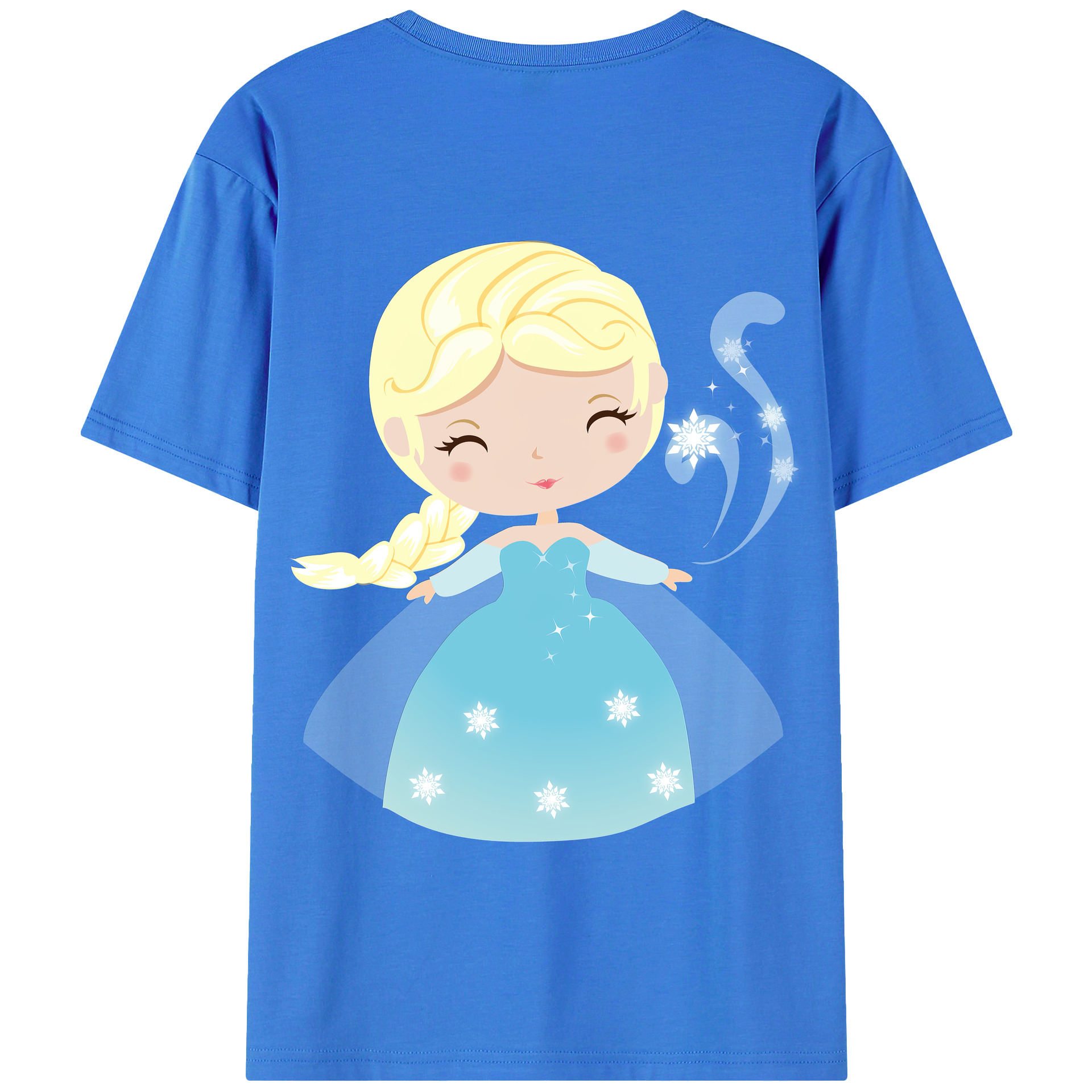 （画像用） アナと雪の女王 アンナ エルサ Frozen Anna Elsa 綿100％半袖Tシャツ（背面プリント）