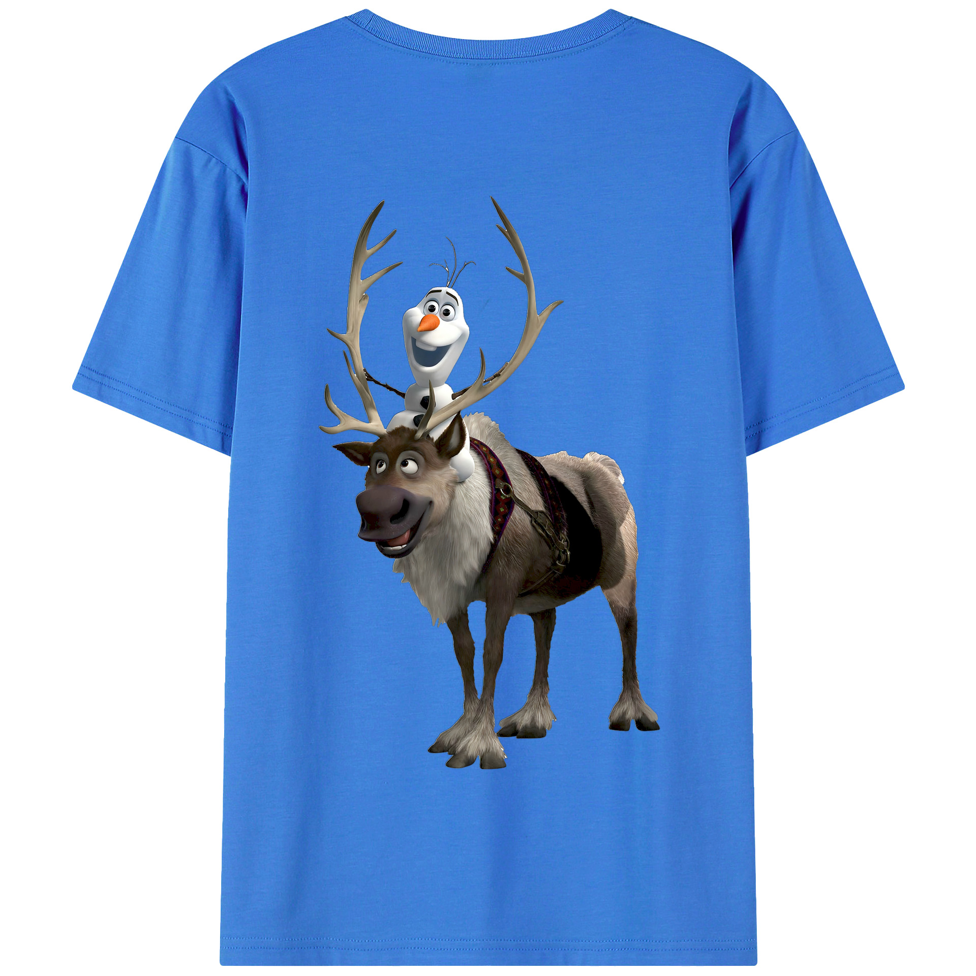 （画像用） アナと雪の女王 アンナ エルサ Frozen Anna Elsa 綿100％半袖Tシャツ（背面プリント）