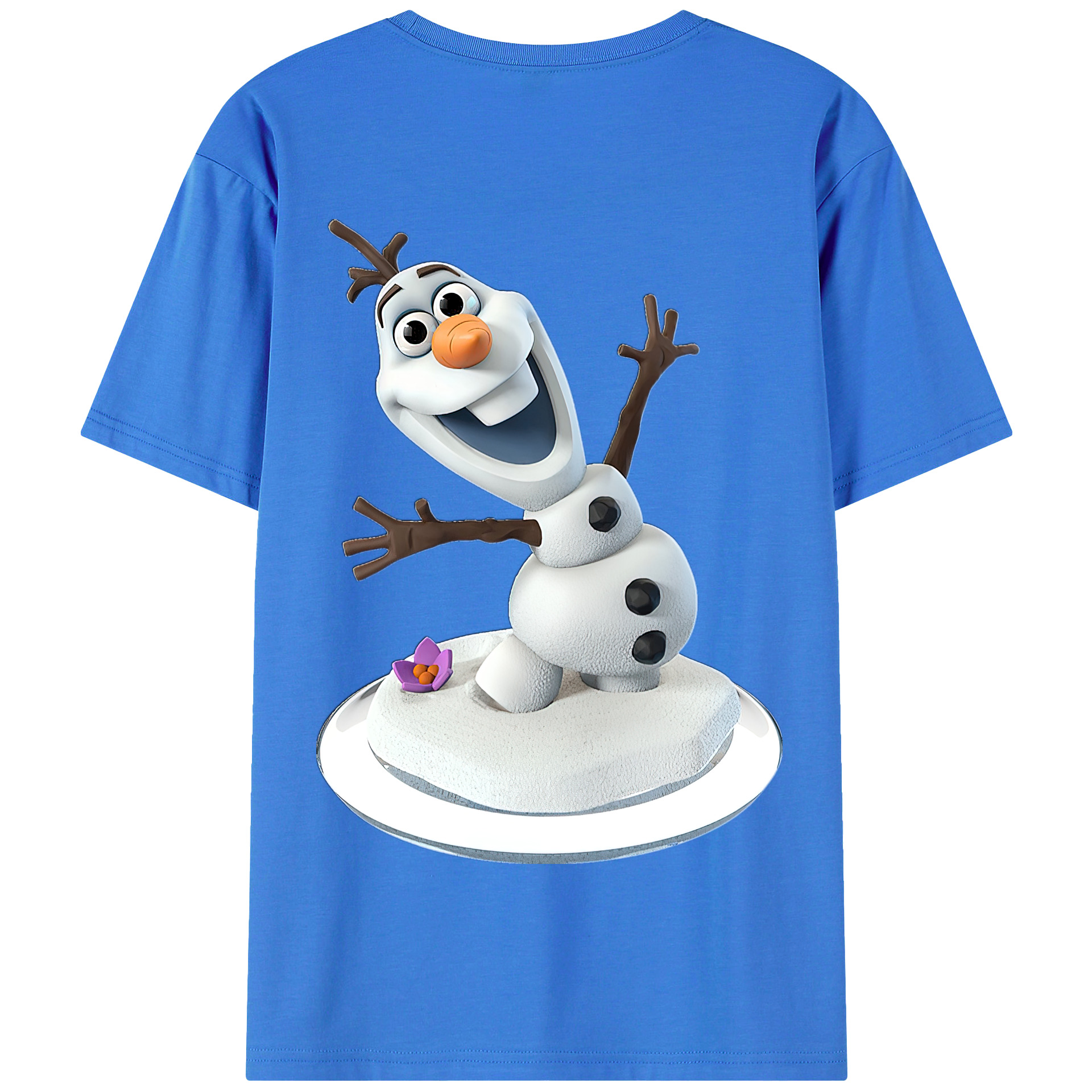 （画像用） アナと雪の女王 アンナ エルサ Frozen Anna Elsa 綿100％半袖Tシャツ（背面プリント）