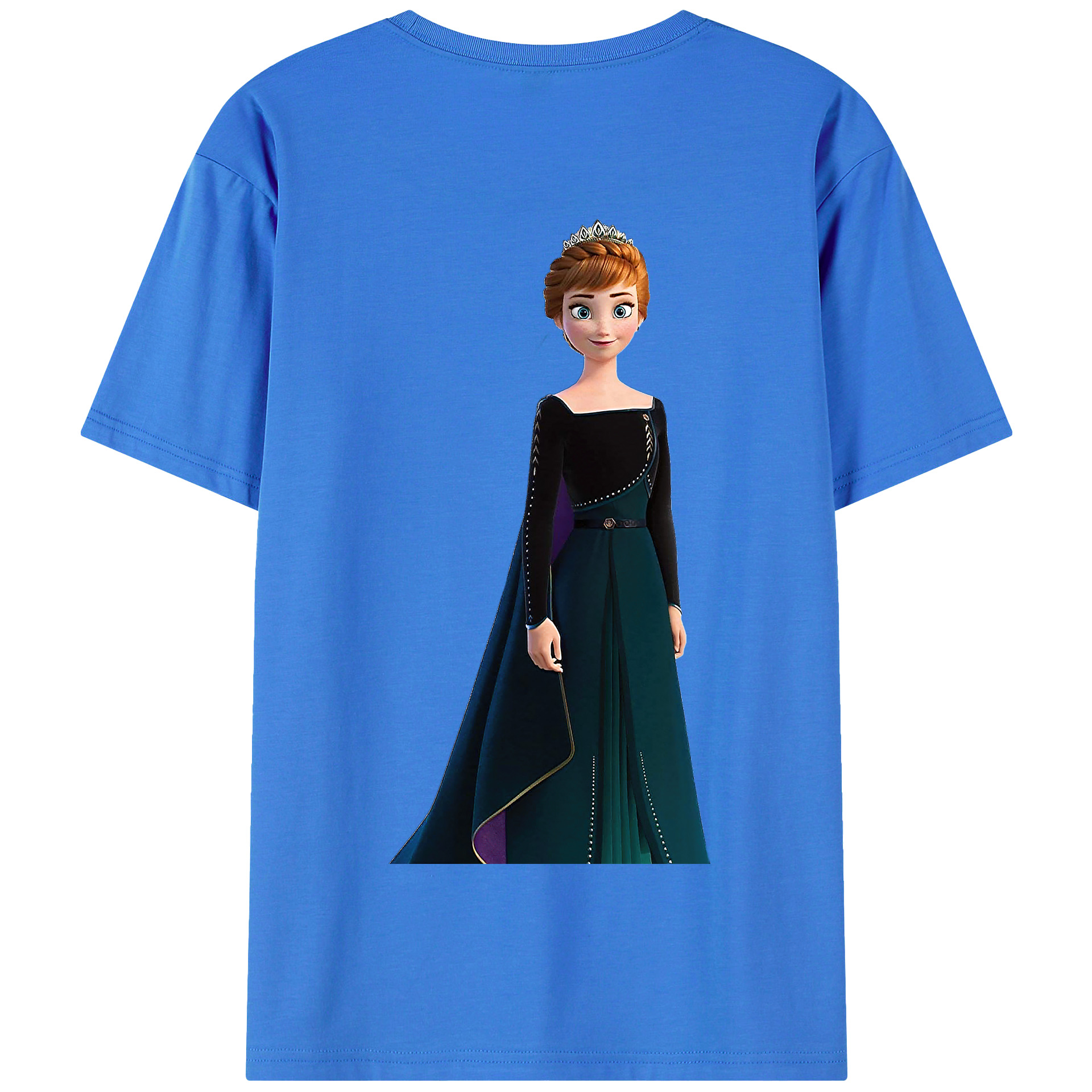 （画像用） アナと雪の女王 アンナ エルサ Frozen Anna Elsa 綿100％半袖Tシャツ（背面プリント）
