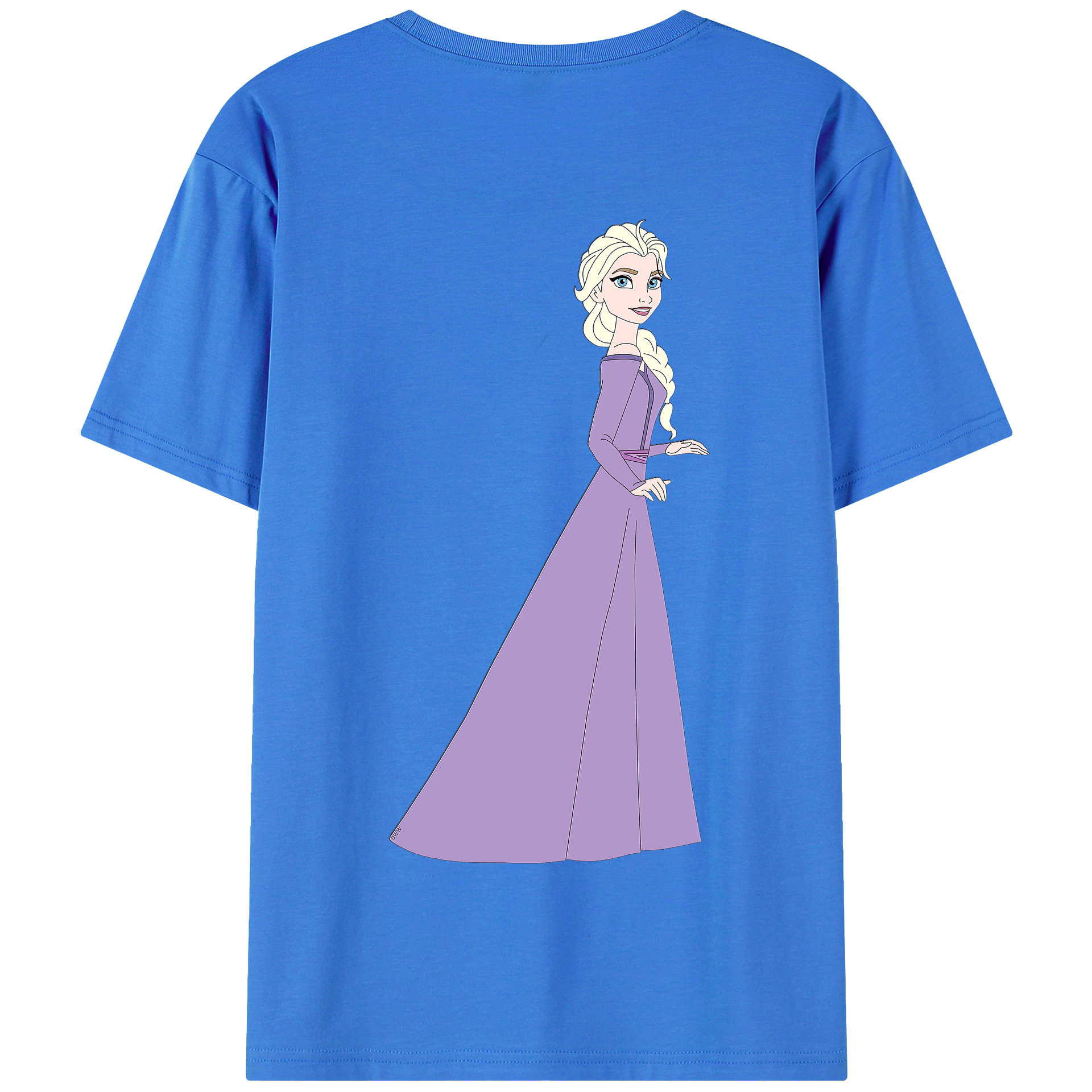 （画像用） アナと雪の女王 アンナ エルサ Frozen Anna Elsa 綿100％半袖Tシャツ（背面プリント）