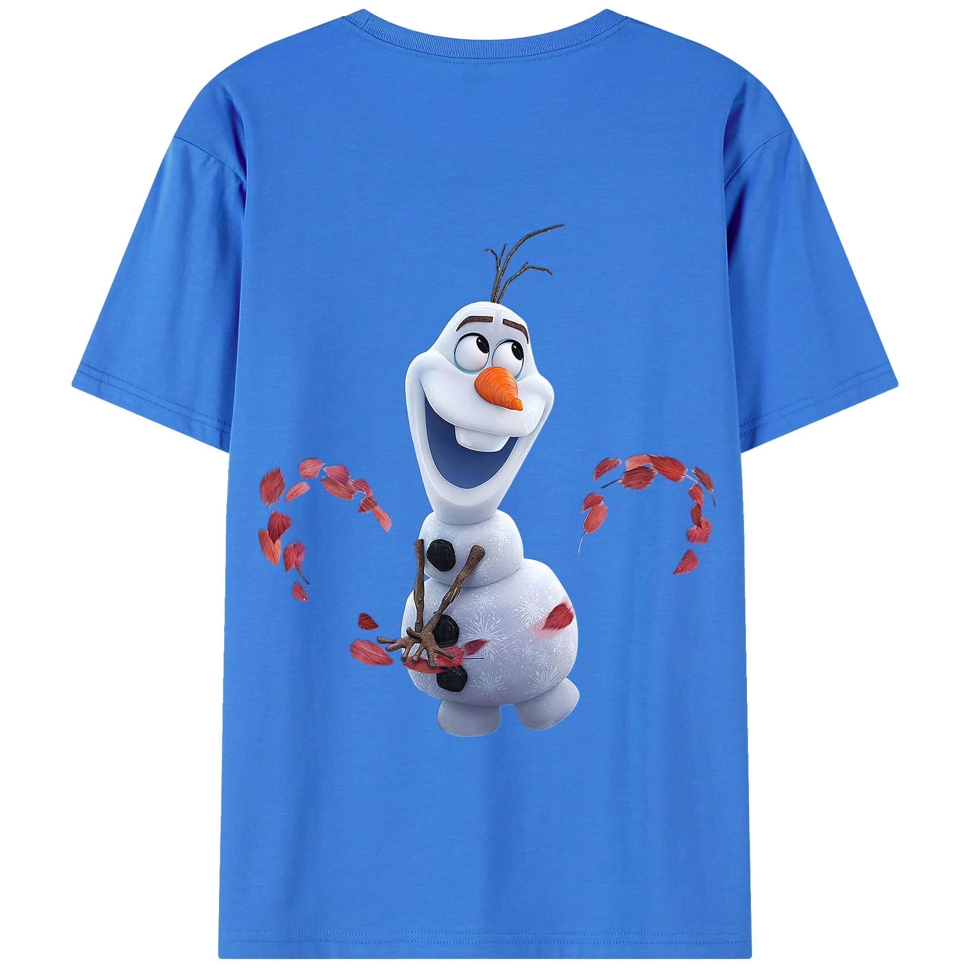 （画像用） アナと雪の女王 アンナ エルサ Frozen Anna Elsa 綿100％半袖Tシャツ（背面プリント）